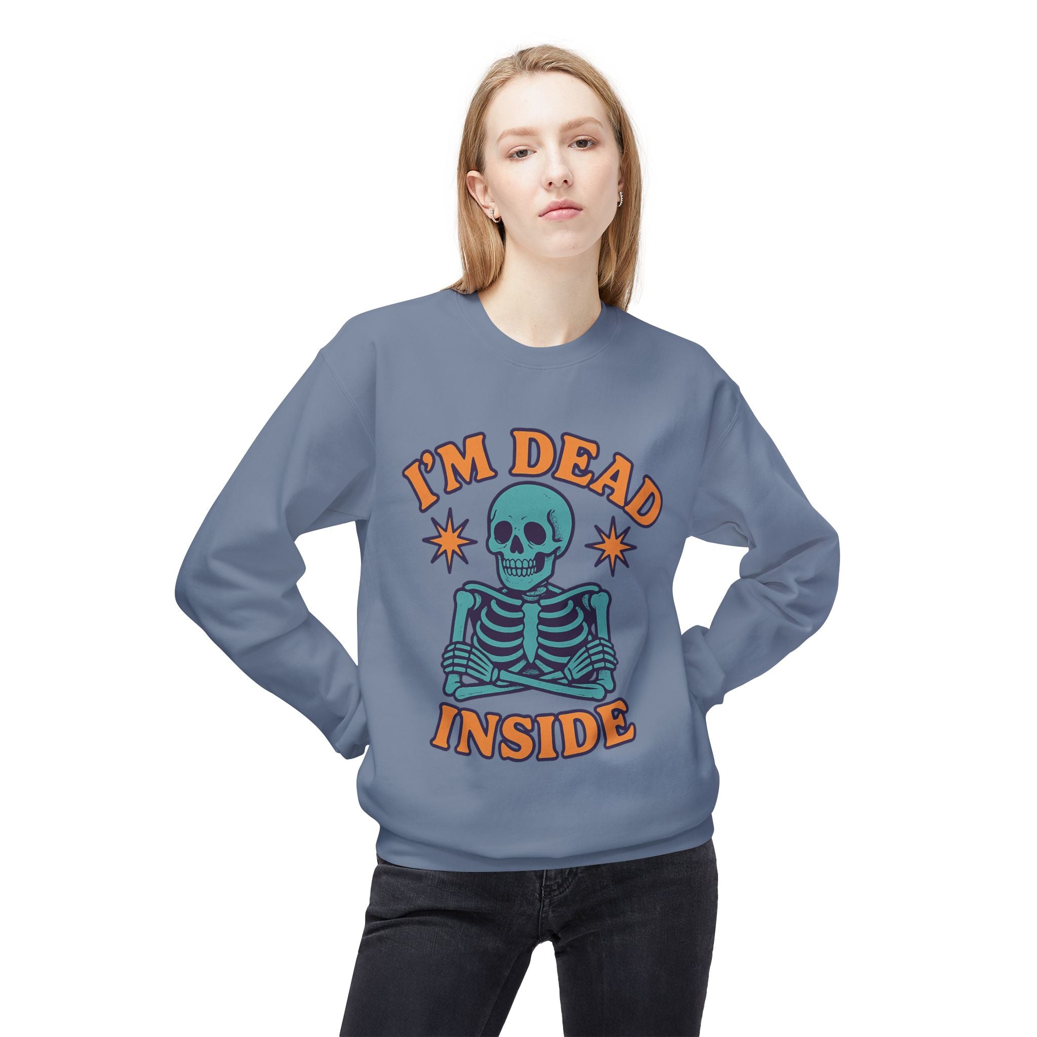 I'm Dead Inside 1 - Crewneck Unisex Sweatshirt - Cozy Halloween Apparel