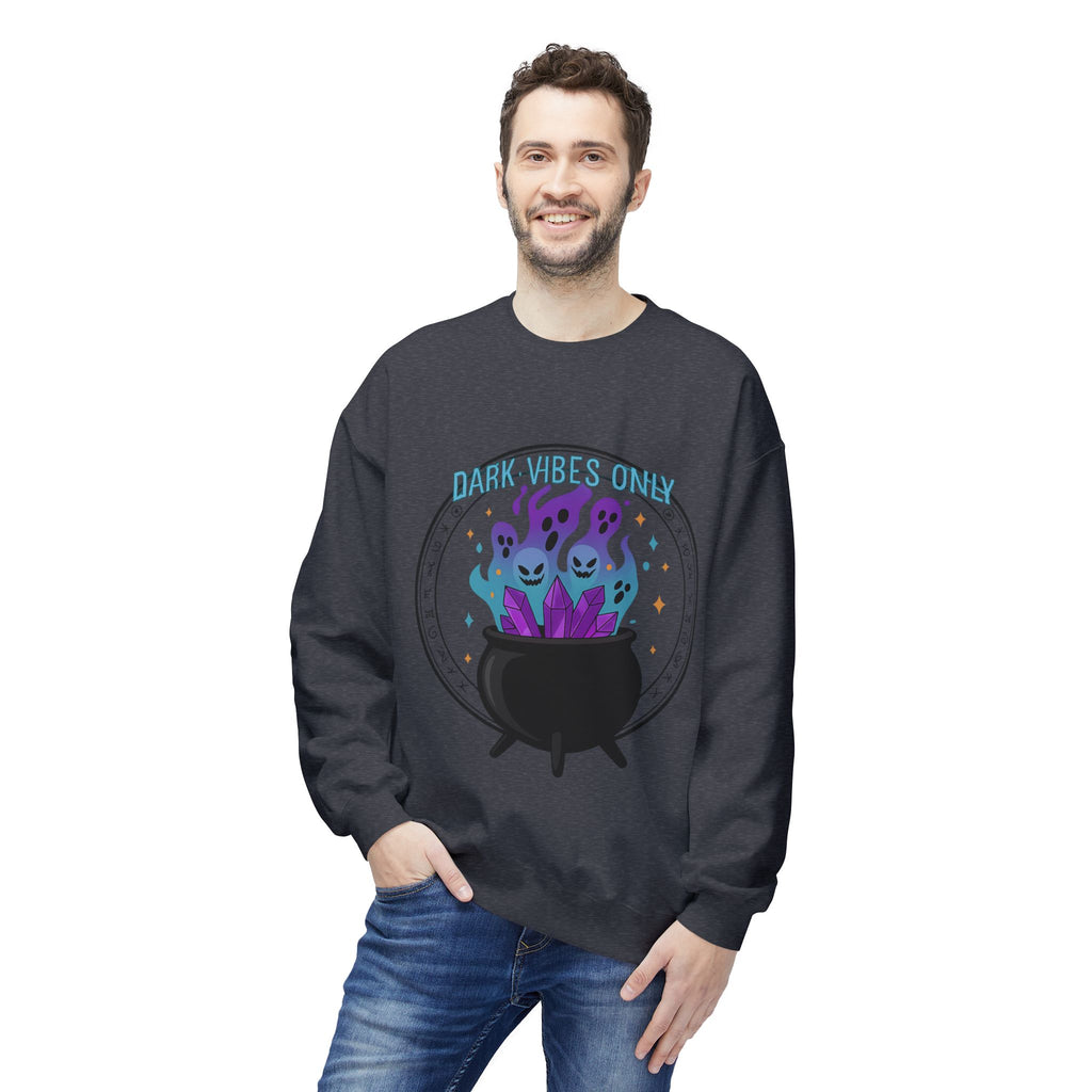 Dark Vibes Only 3.2 - Crewneck Unisex Sweatshirt - Cozy Halloween Apparel