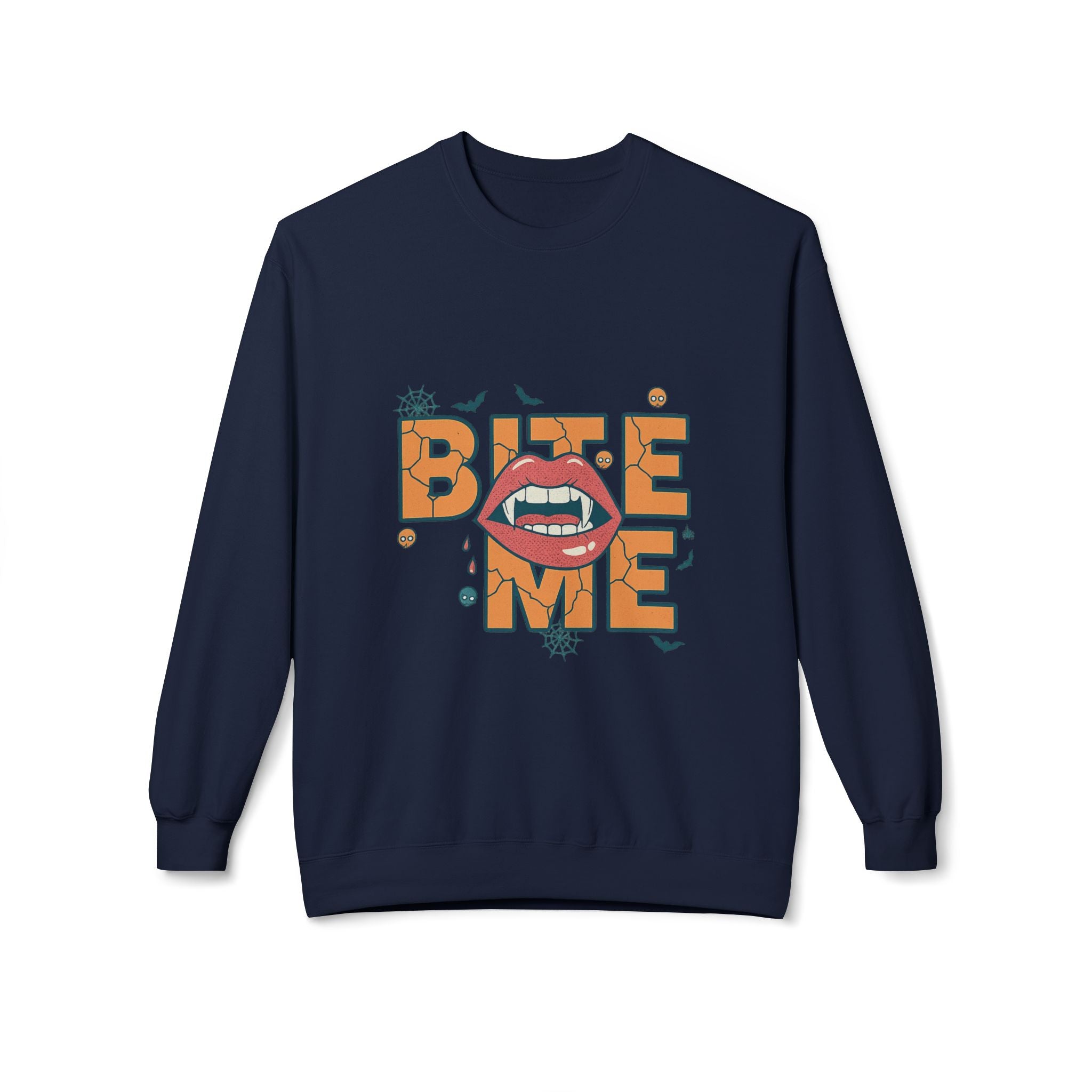 Bite Me 1- Crewneck Unisex Sweatshirt - Cozy Halloween Apparel