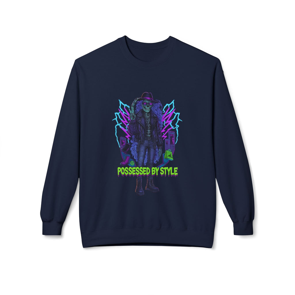 Possessed by Style 1 - Crewneck Unisex Sweatshirt - Cozy Halloween Apparel
