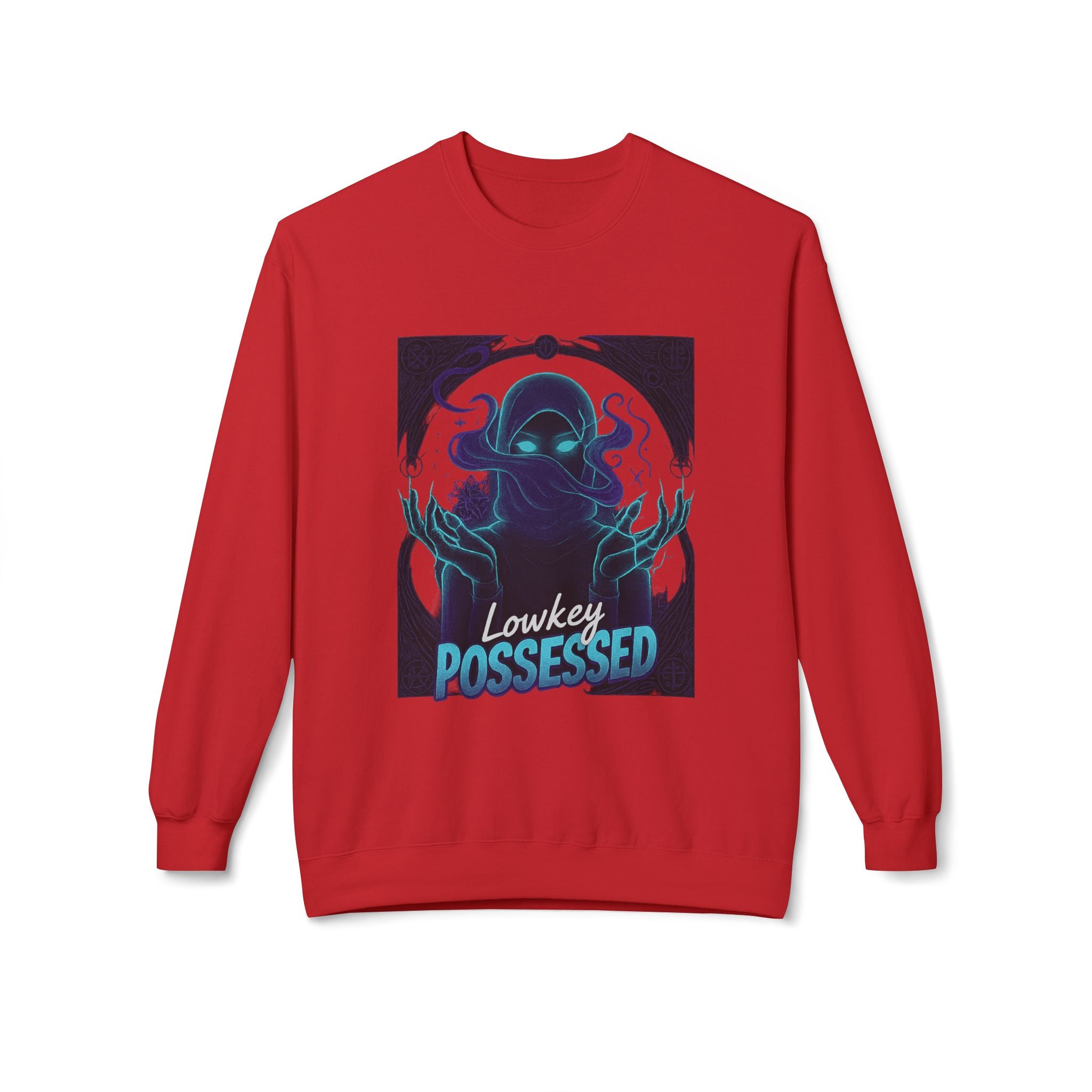 Lowkey Possessed 3 - Crewneck Unisex Sweatshirt - Cozy Halloween Apparel