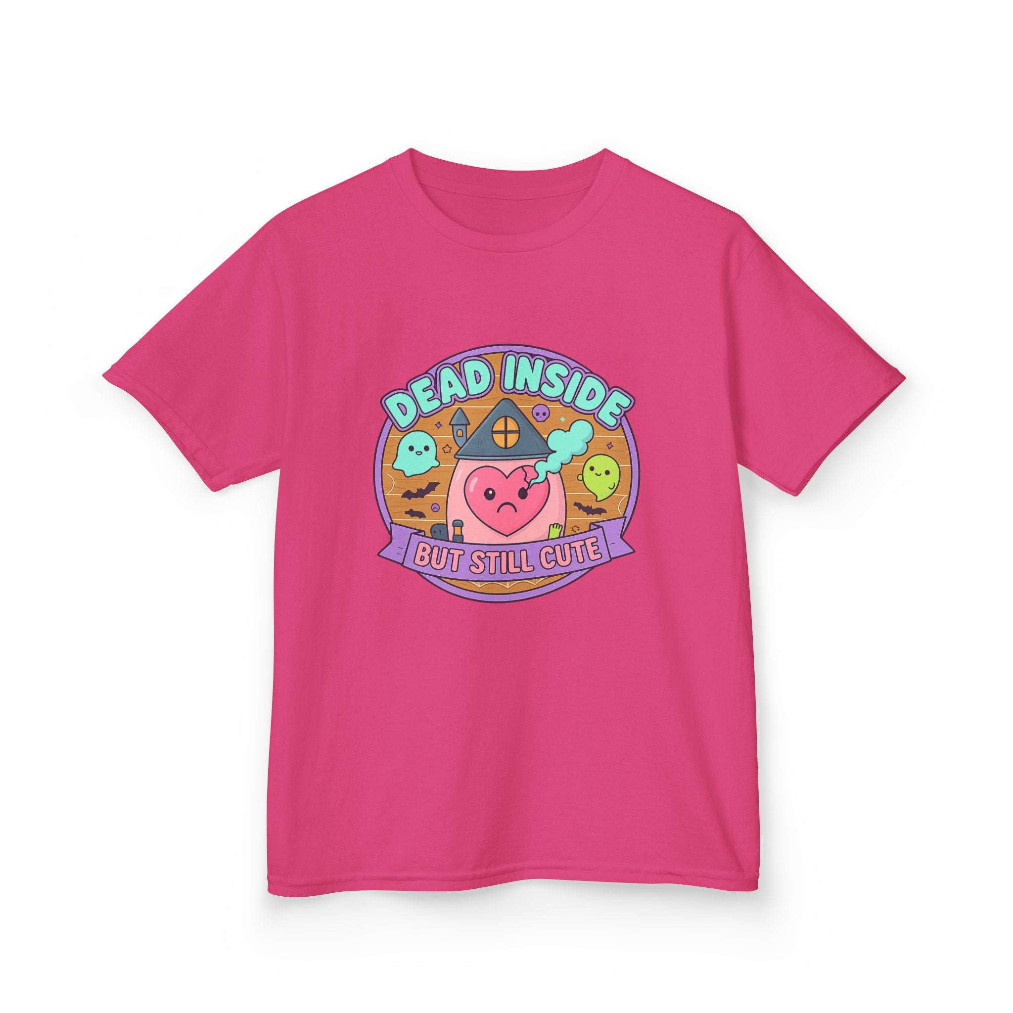 Dead Inside But Still Cute - Cute Kids Heavy Cotton Tee ,  Fun Graphic Tee for Kids