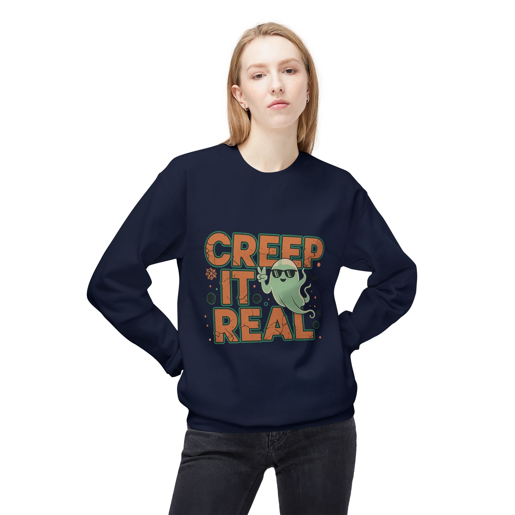 Creep It Real 2 - Crewneck Unisex Sweatshirt - Cozy Halloween Apparel