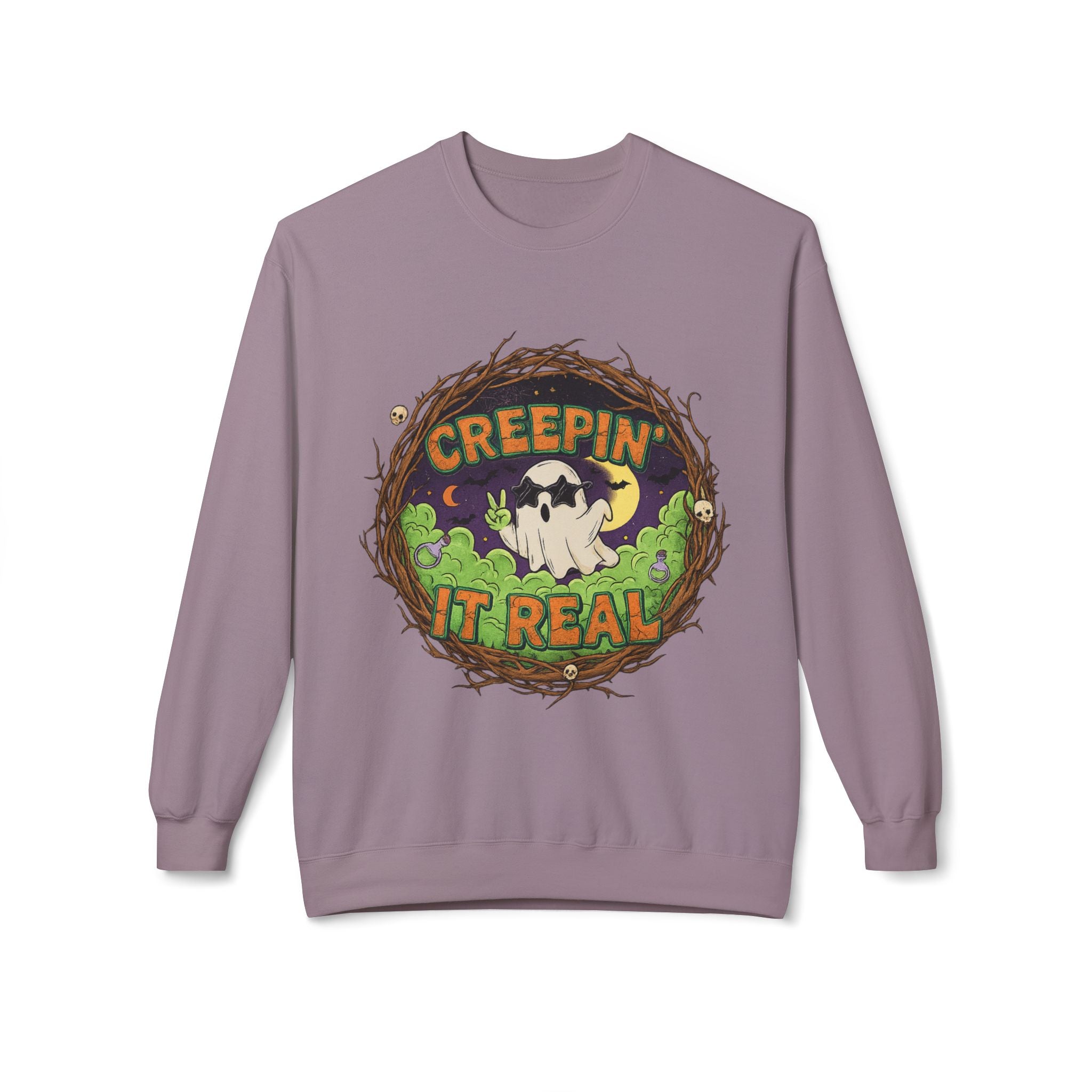 Creepin’ It Real 2 - Crewneck Unisex Sweatshirt - Cozy Halloween Apparel