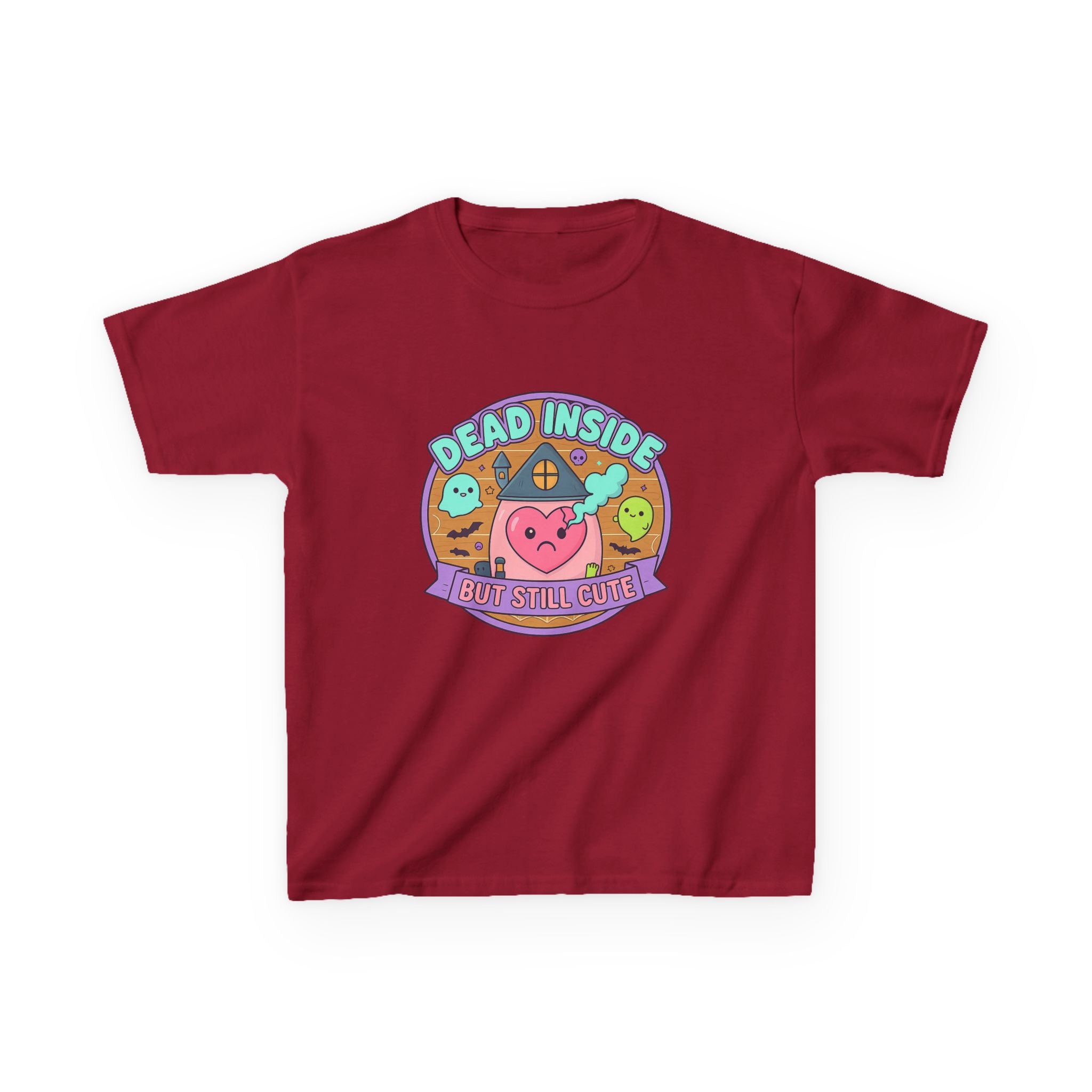 Dead Inside But Still Cute - Cute Kids Heavy Cotton Tee ,  Fun Graphic Tee for Kids