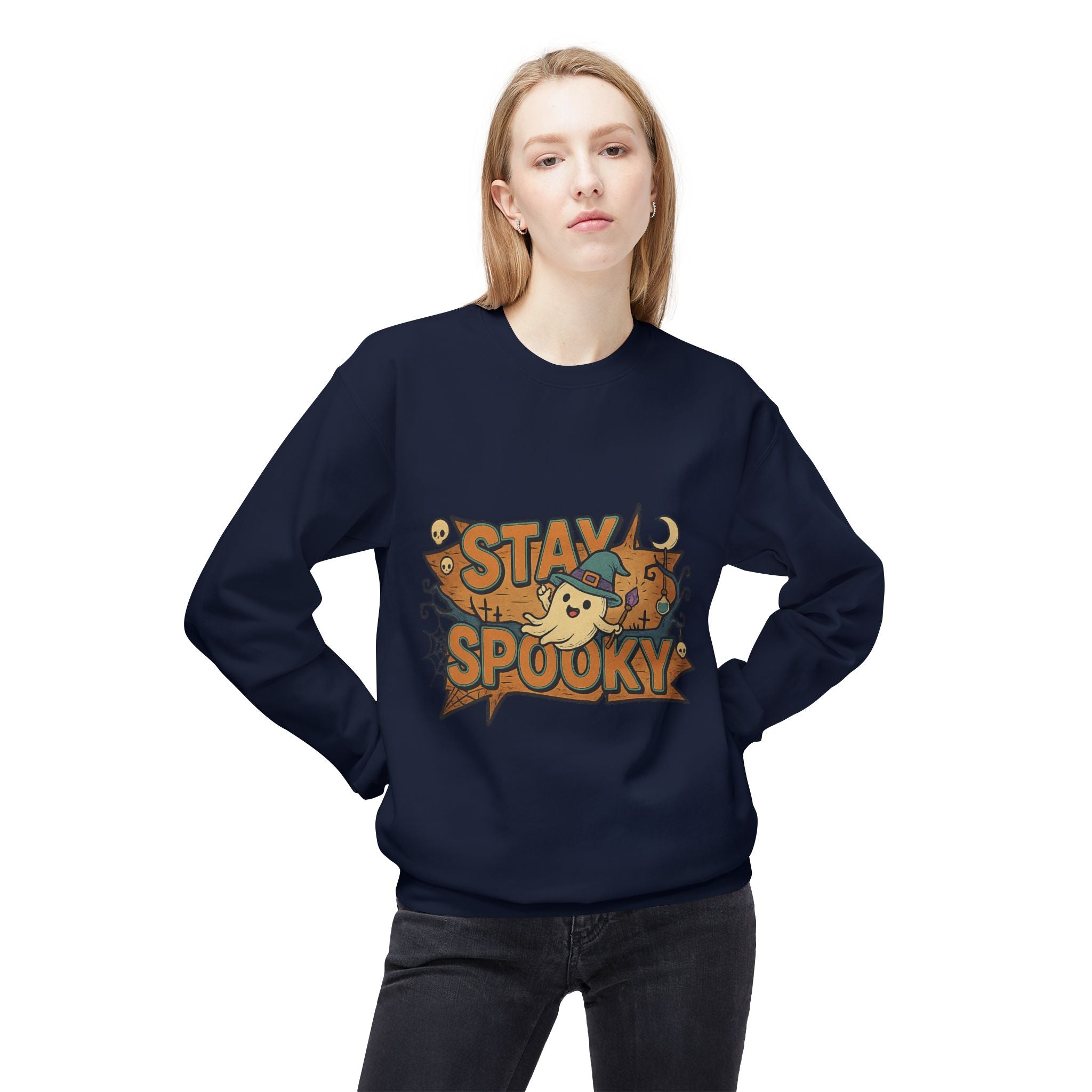 Stay Spooky 1 - Crewneck Unisex Sweatshirt - Cozy Halloween Apparel