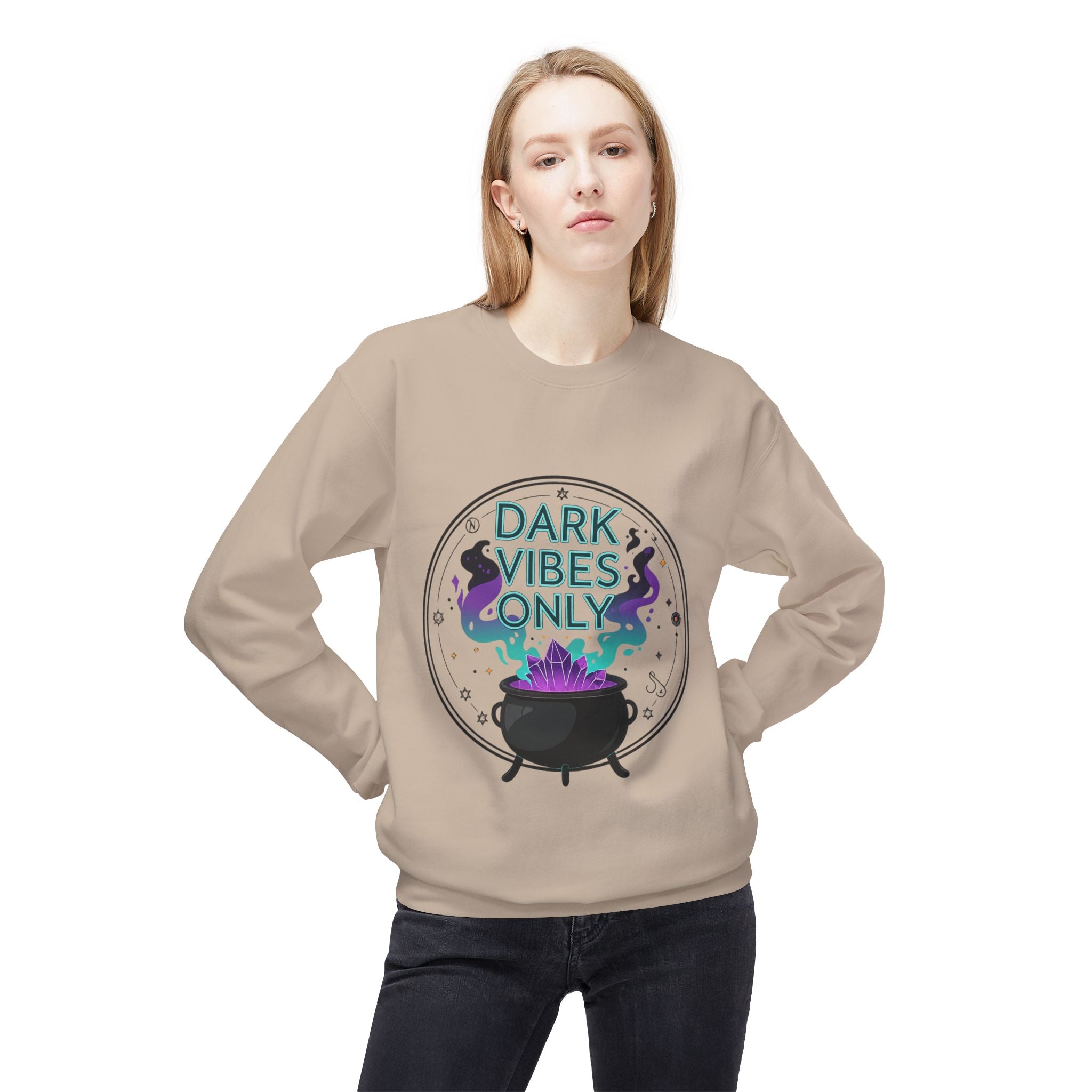 Dark Vibes Only 3.1 - Crewneck Unisex Sweatshirt - Cozy Halloween Apparel