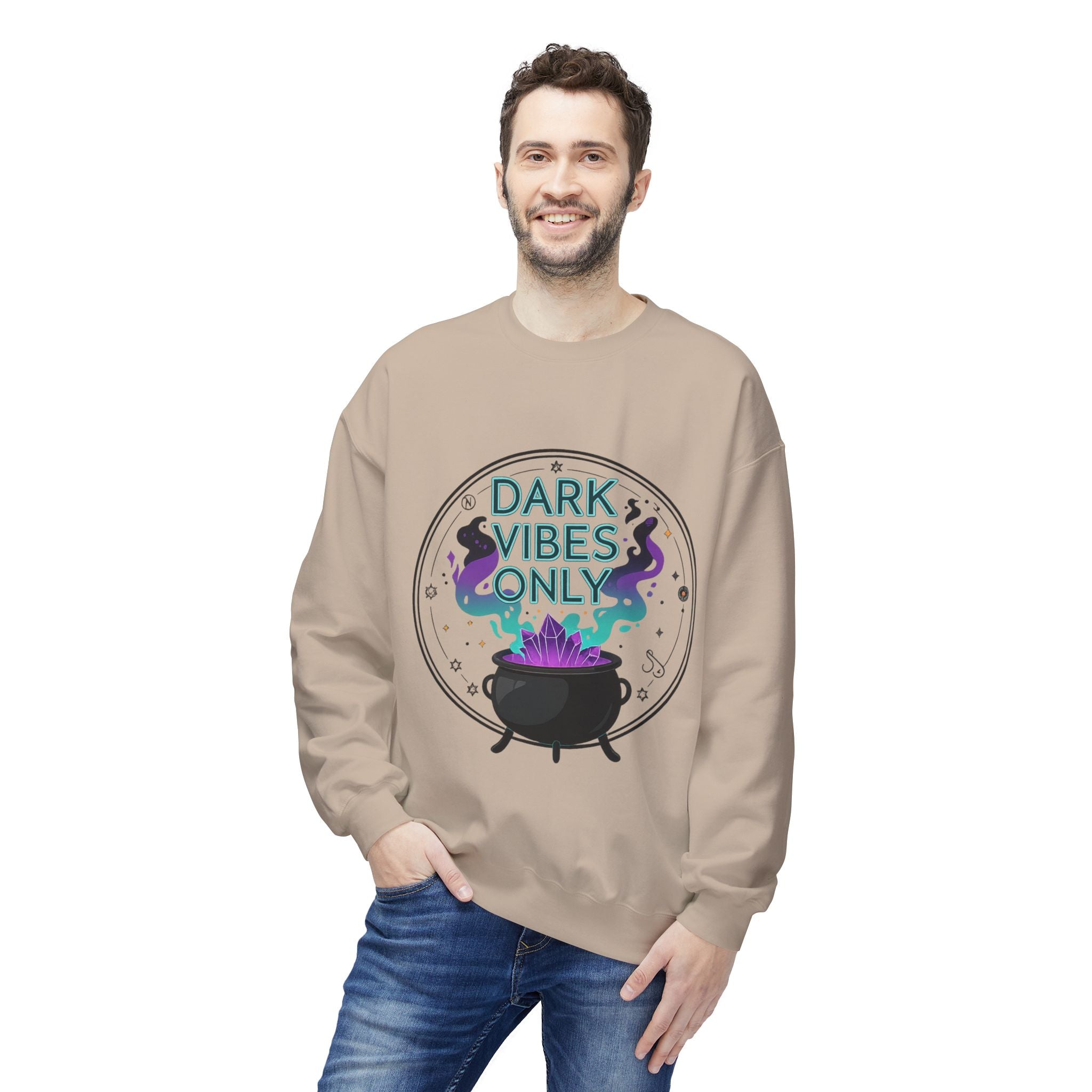 Dark Vibes Only 3.1 - Crewneck Unisex Sweatshirt - Cozy Halloween Apparel
