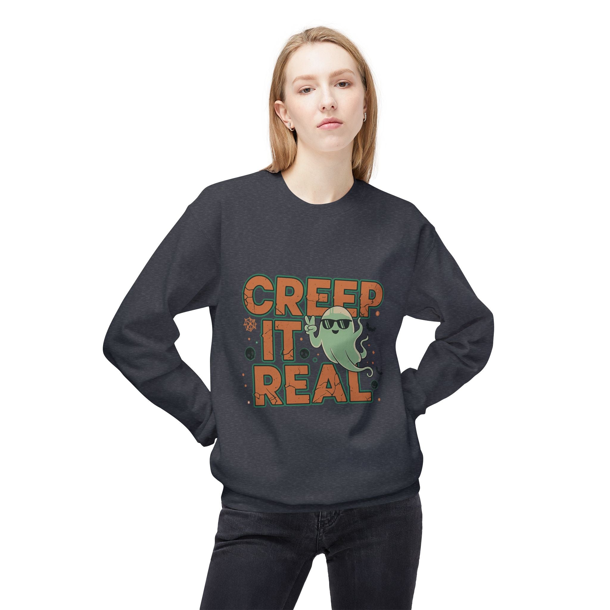 Creep It Real 2 - Crewneck Unisex Sweatshirt - Cozy Halloween Apparel