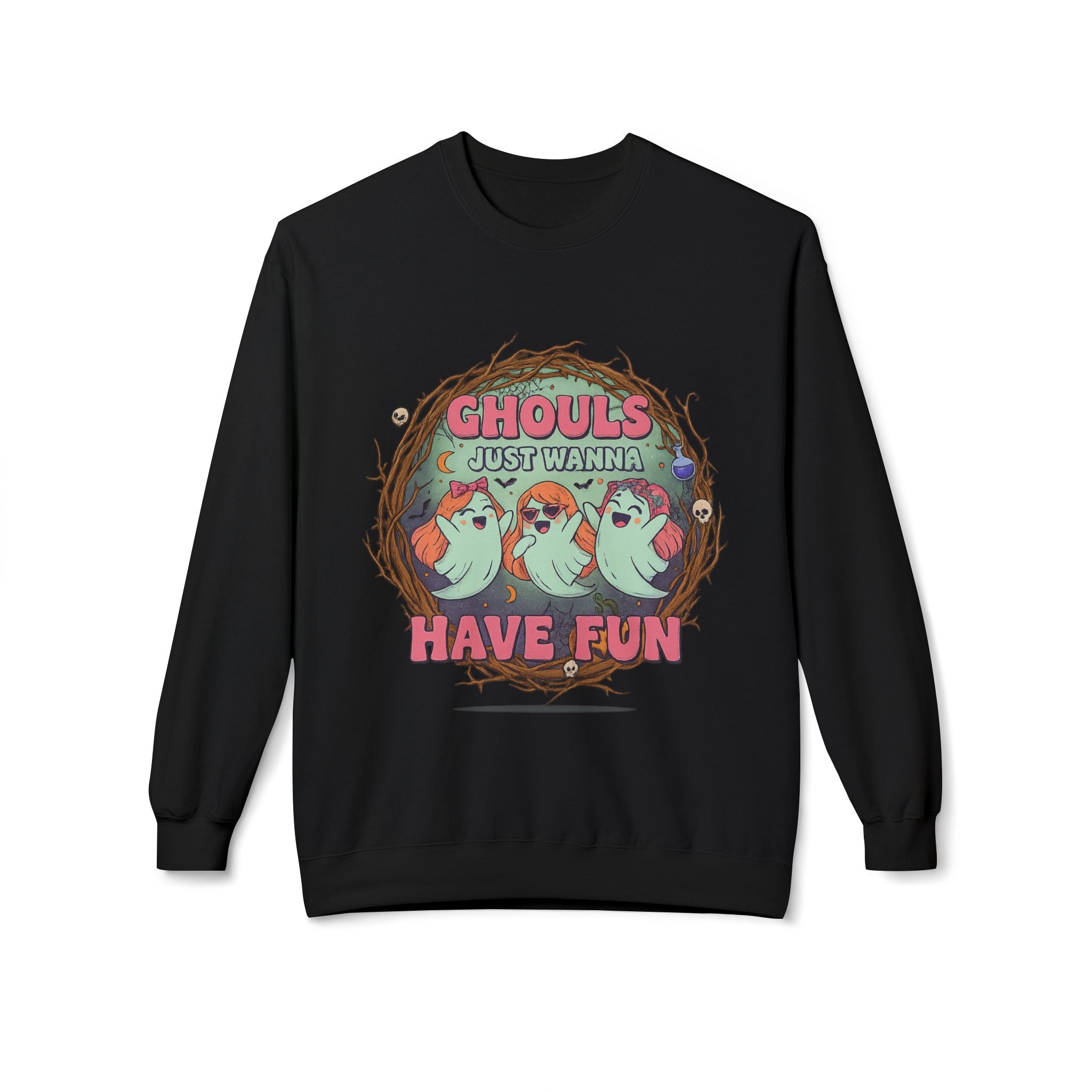 Ghouls Just Wanna Have Fun 1 - Crewneck Unisex Sweatshirt - Cozy Halloween Apparel