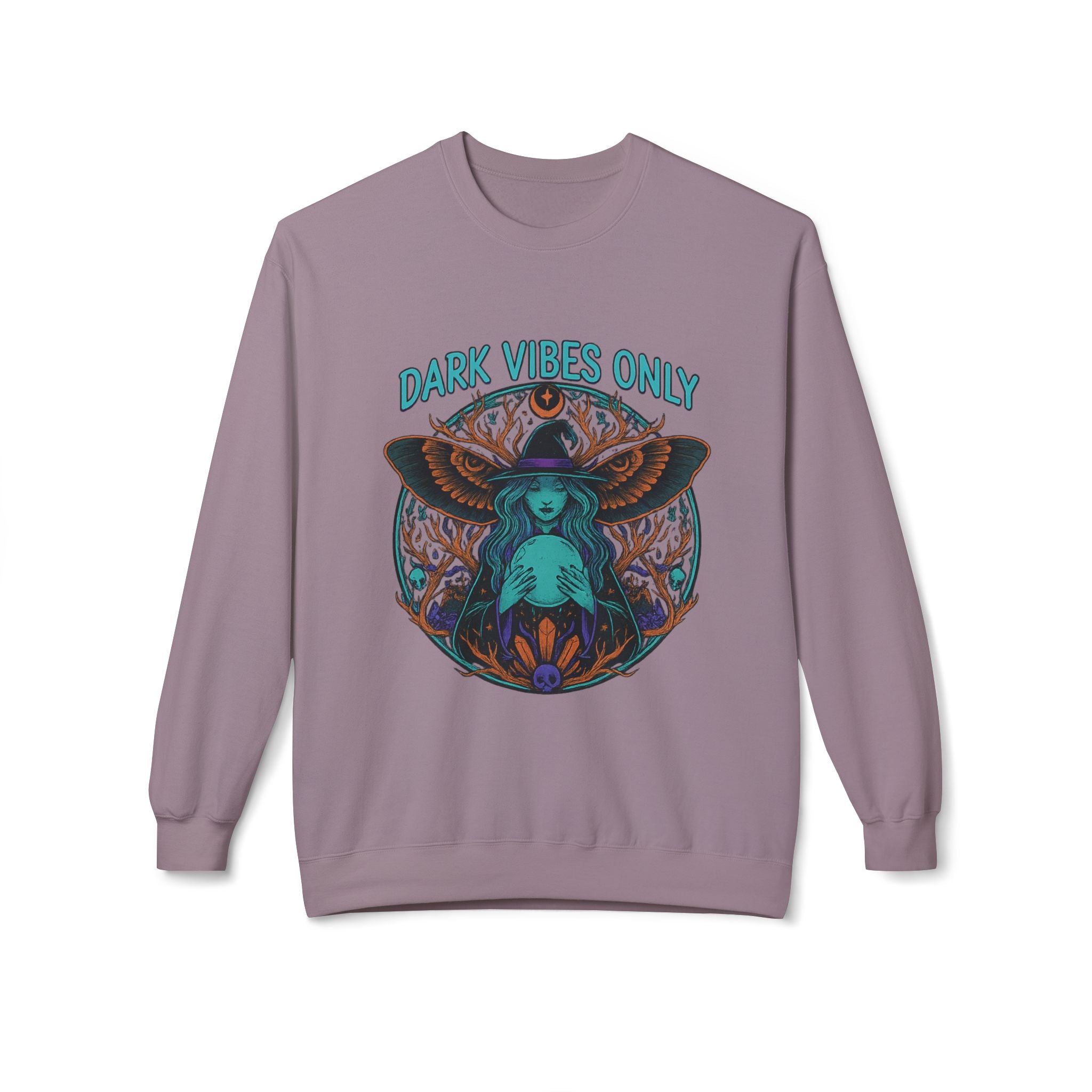 Dark Vibes Only 1 - Crewneck Unisex Sweatshirt - Cozy Halloween Apparel