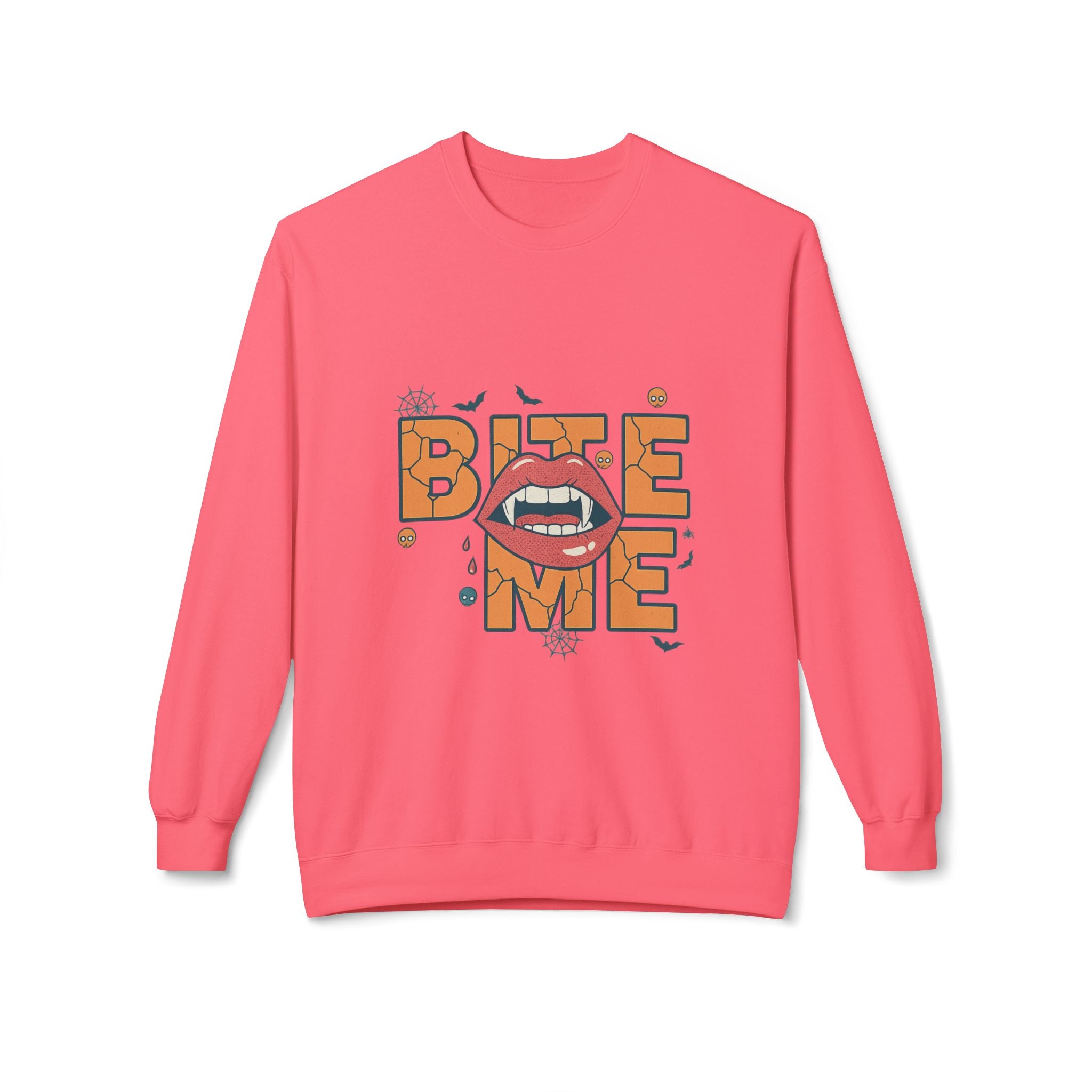 Bite Me 1- Crewneck Unisex Sweatshirt - Cozy Halloween Apparel