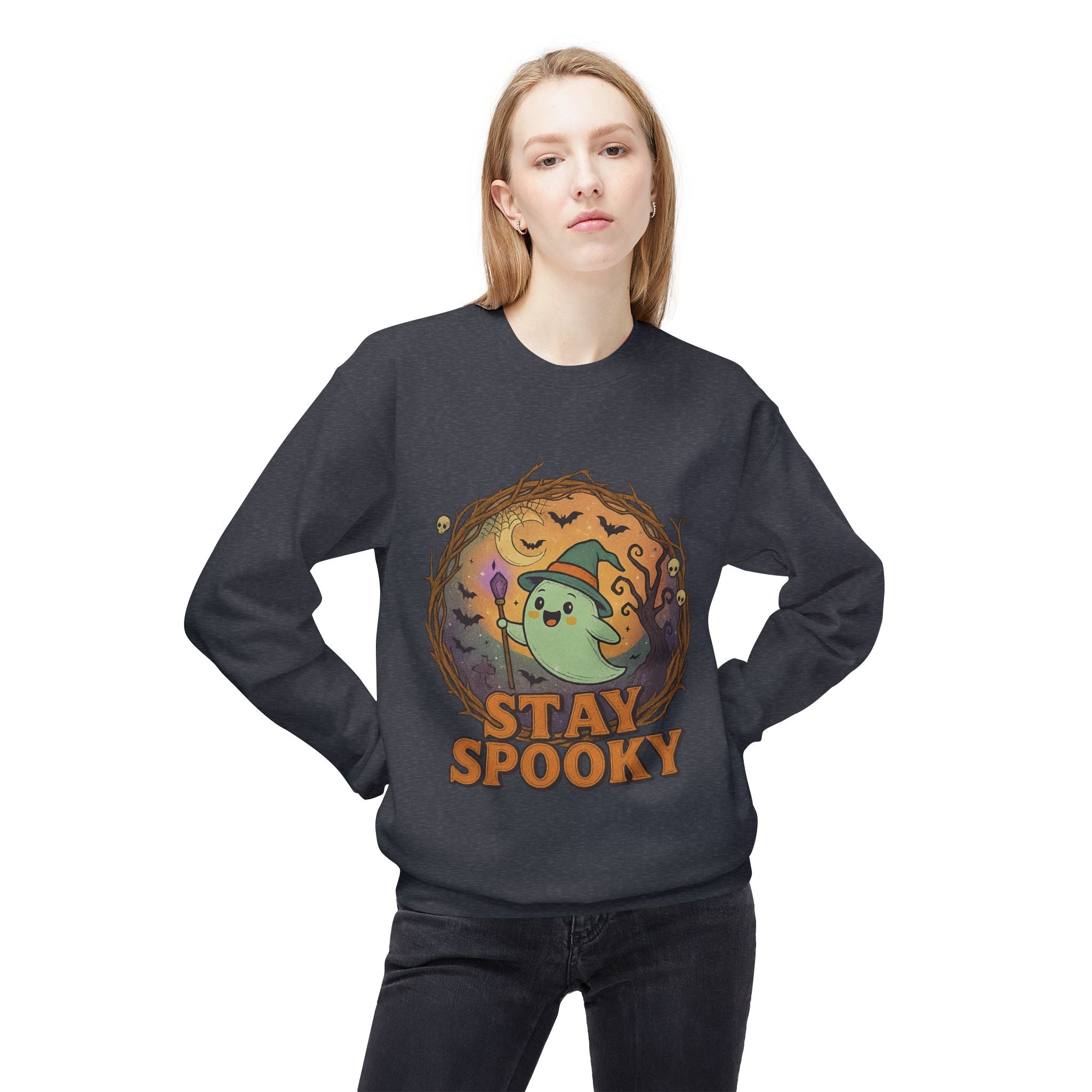 Stay Spooky 2 - Crewneck Unisex Sweatshirt - Cozy Halloween Apparel