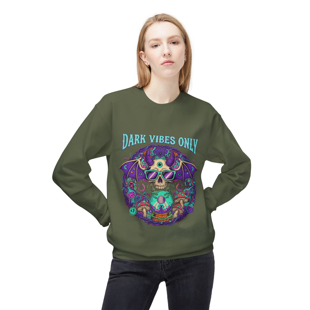 Dark Vibes Only 2 - Crewneck Unisex Sweatshirt - Cozy Halloween Apparel