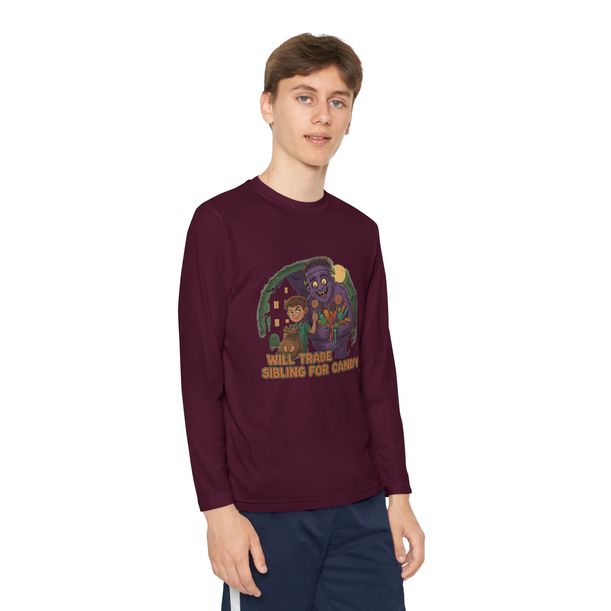 Will Trade Sibling for Candy 1 - Youth Long Sleeve Competitor Tee