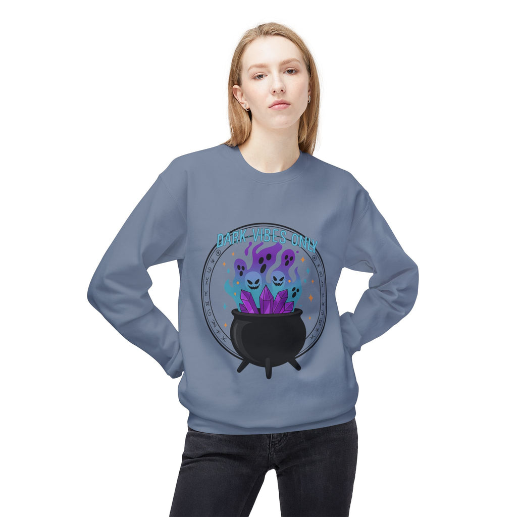 Dark Vibes Only 3.2 - Crewneck Unisex Sweatshirt - Cozy Halloween Apparel