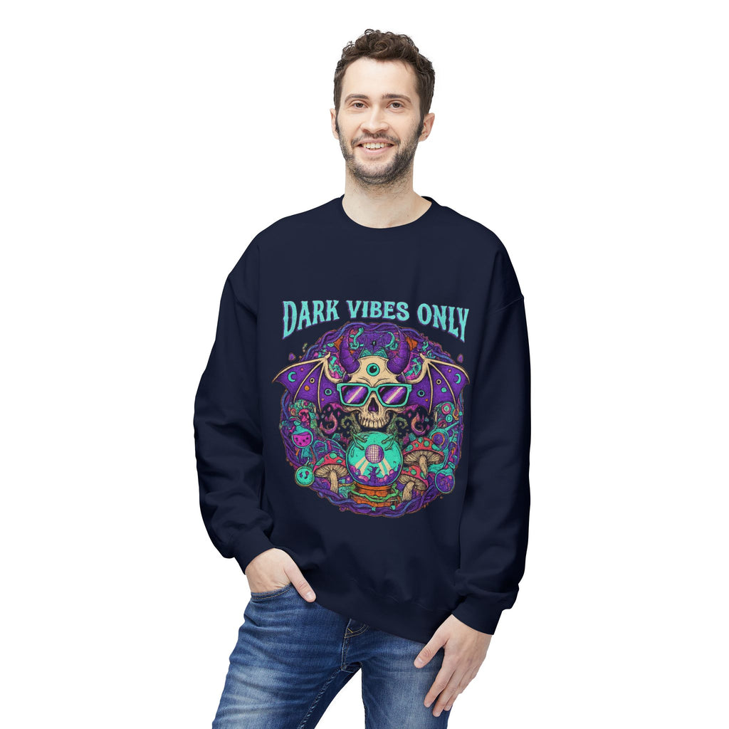 Dark Vibes Only 2 - Crewneck Unisex Sweatshirt - Cozy Halloween Apparel