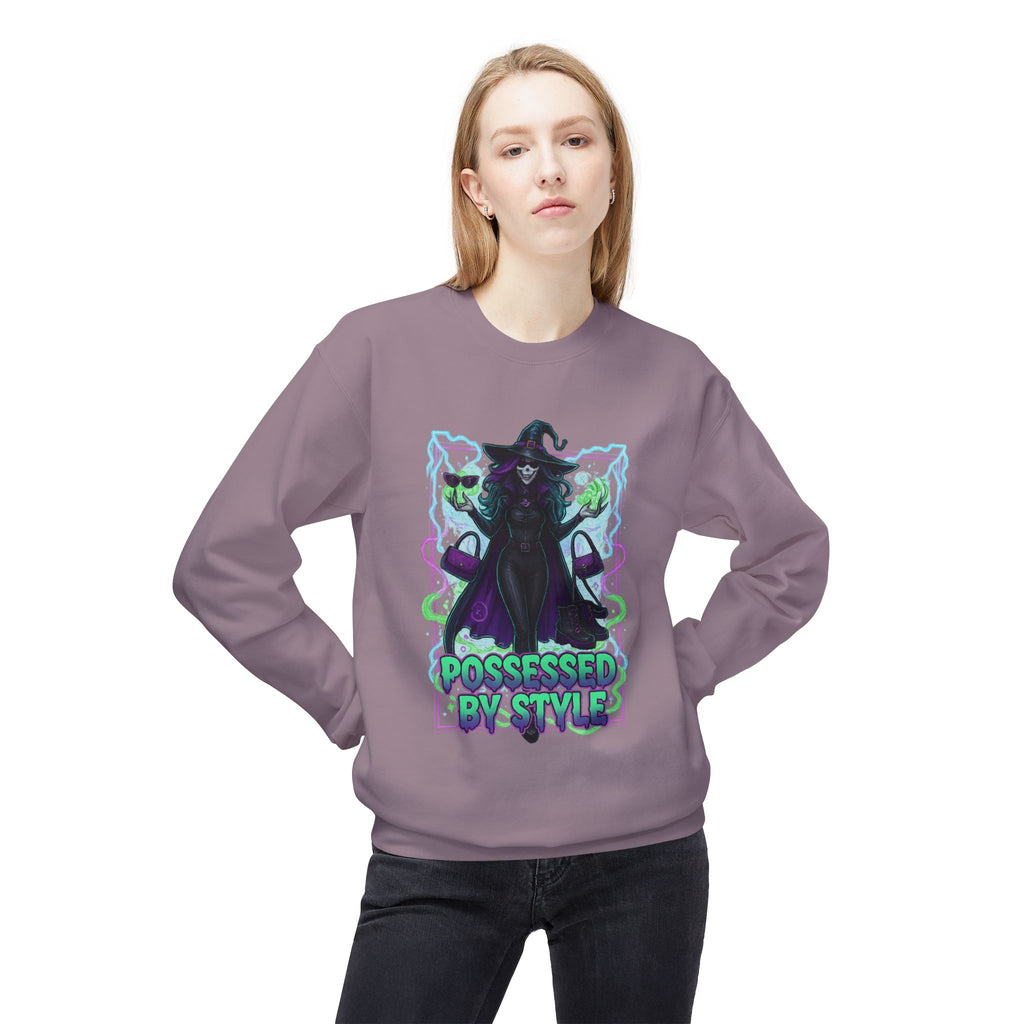 Possessed by Style 4 - Crewneck Unisex Sweatshirt - Cozy Halloween Apparel