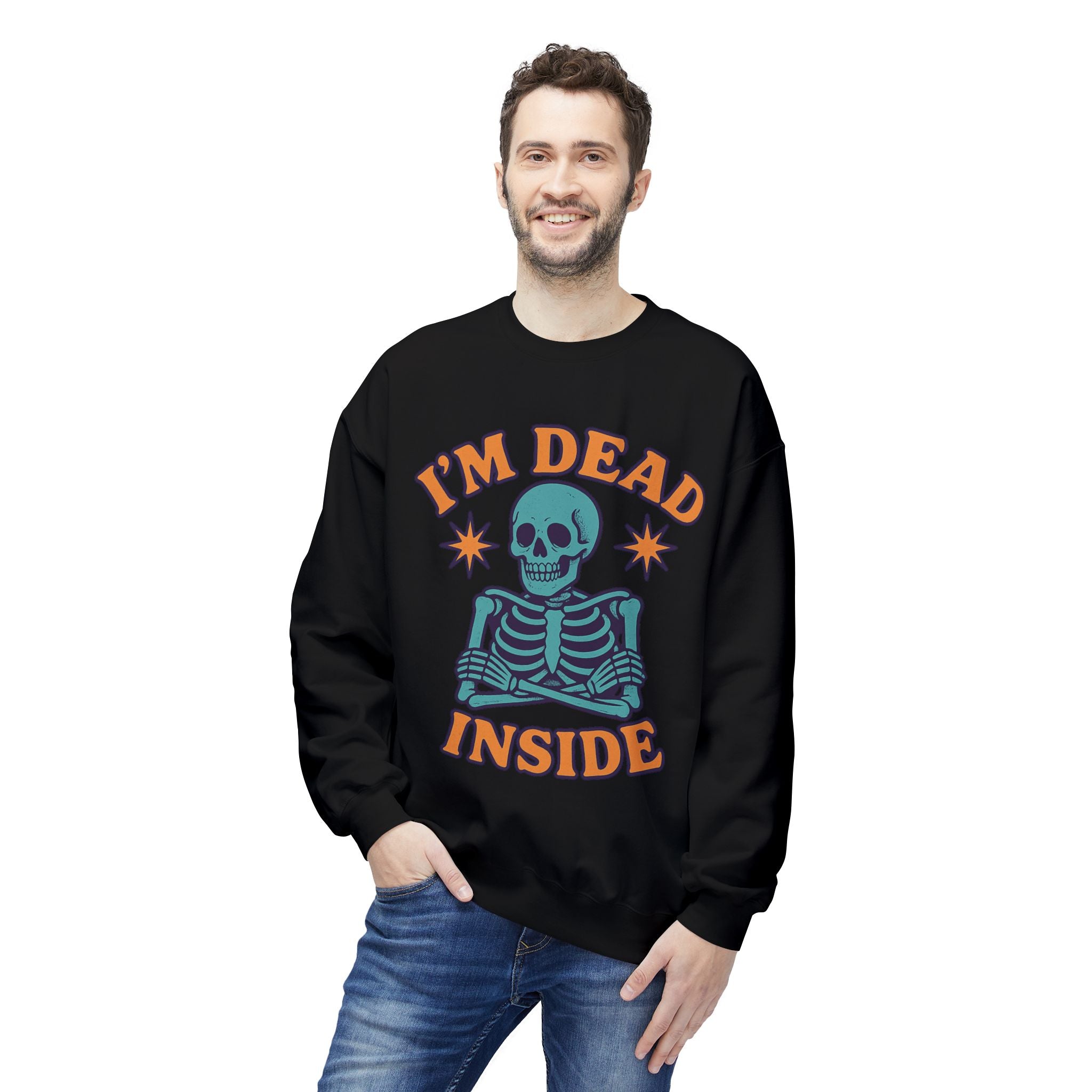 I'm Dead Inside 1 - Crewneck Unisex Sweatshirt - Cozy Halloween Apparel