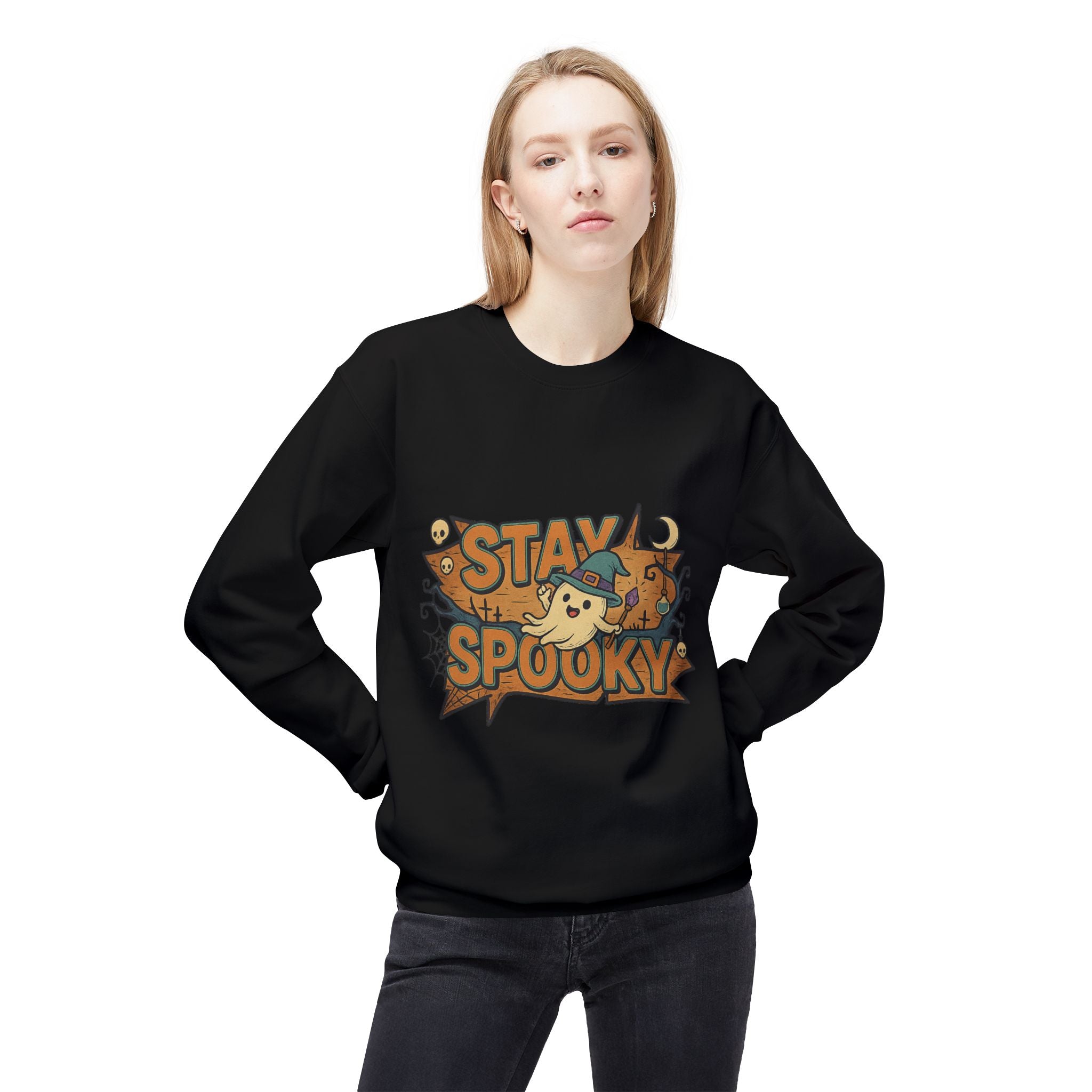 Stay Spooky 1 - Crewneck Unisex Sweatshirt - Cozy Halloween Apparel