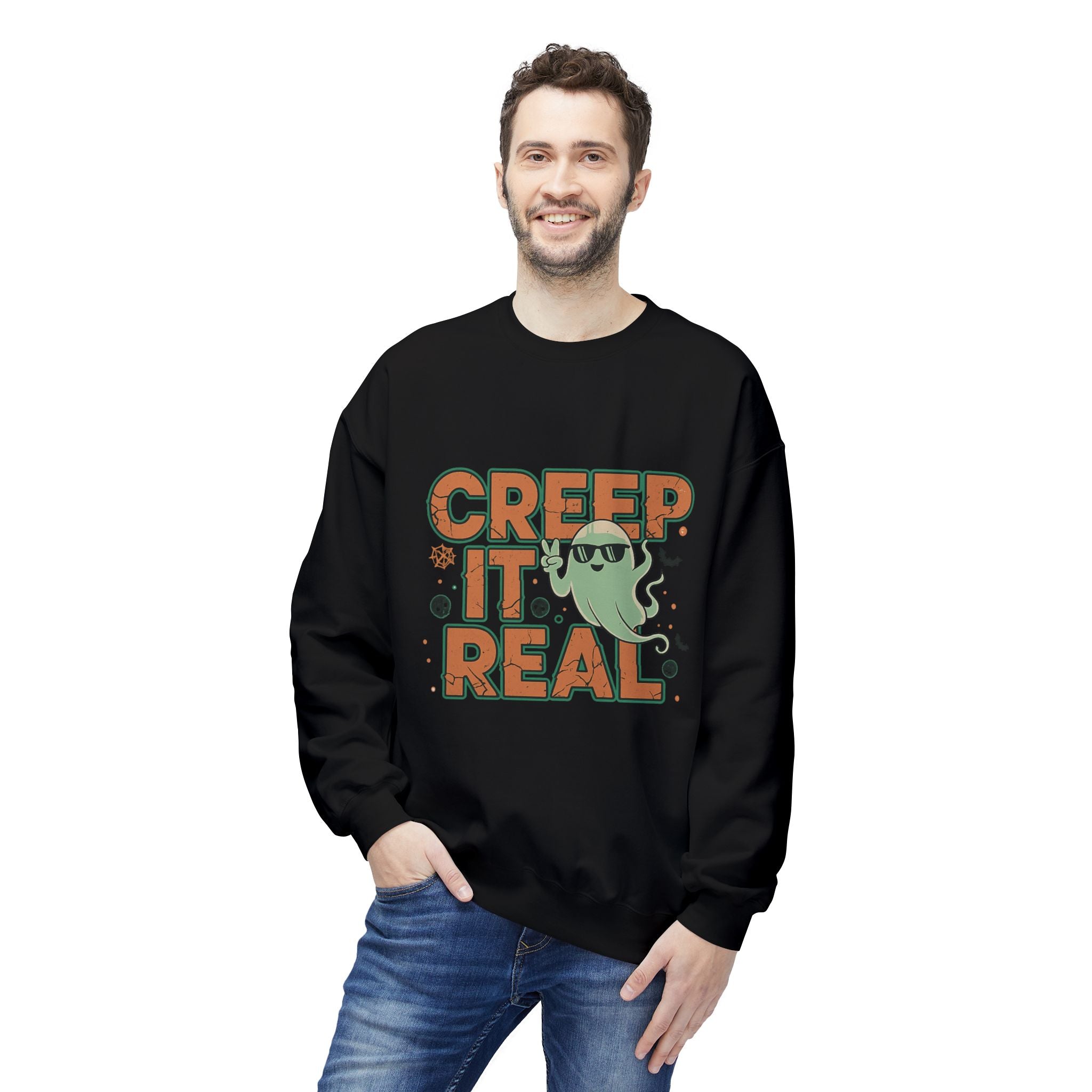 Creep It Real 2 - Crewneck Unisex Sweatshirt - Cozy Halloween Apparel