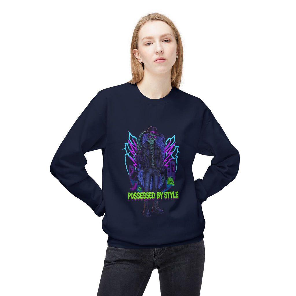 Possessed by Style 1 - Crewneck Unisex Sweatshirt - Cozy Halloween Apparel