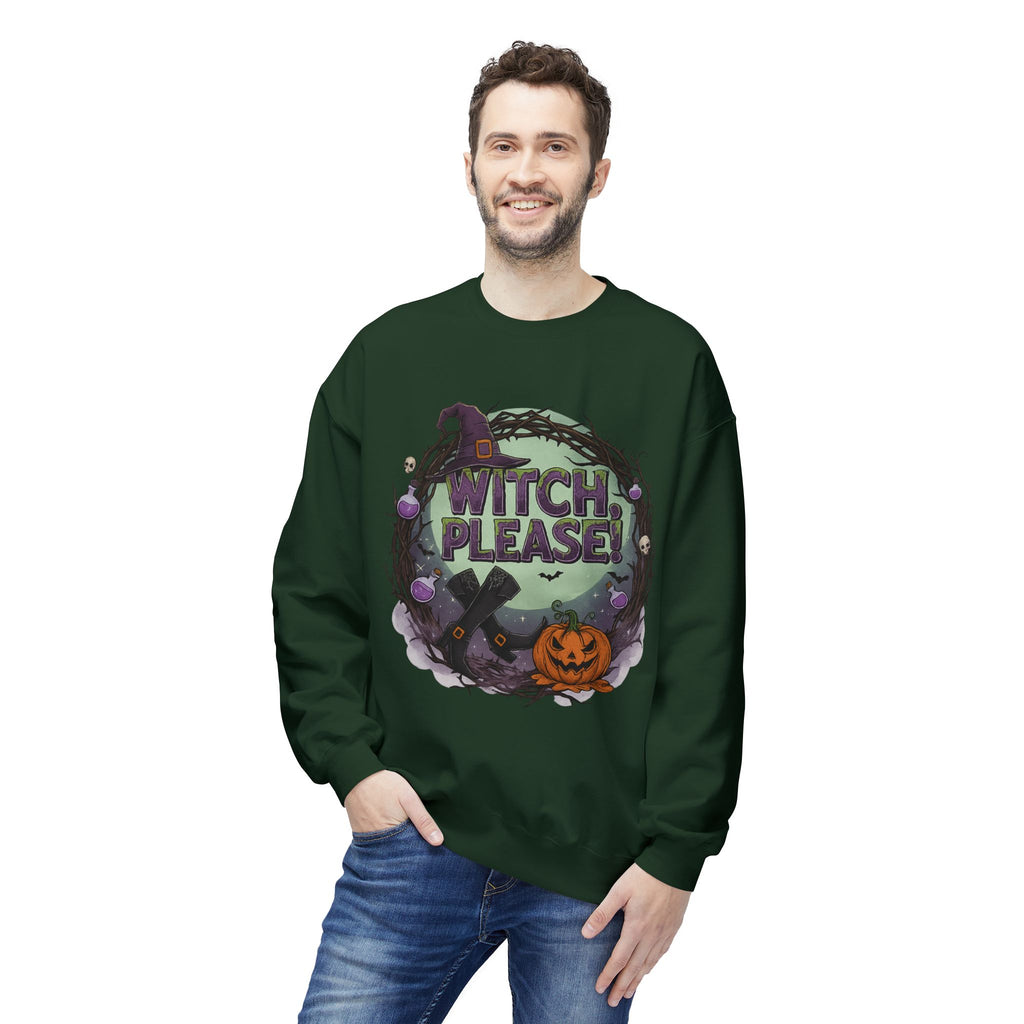 Witch, Please! 1 - Crewneck Unisex Sweatshirt - Cozy Halloween Apparel