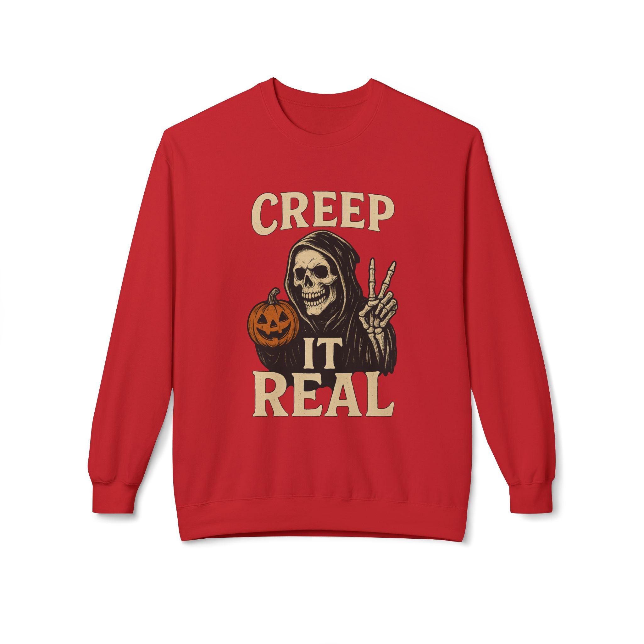 Creep It Real 1 - Crewneck Unisex Sweatshirt - Cozy Halloween Apparel