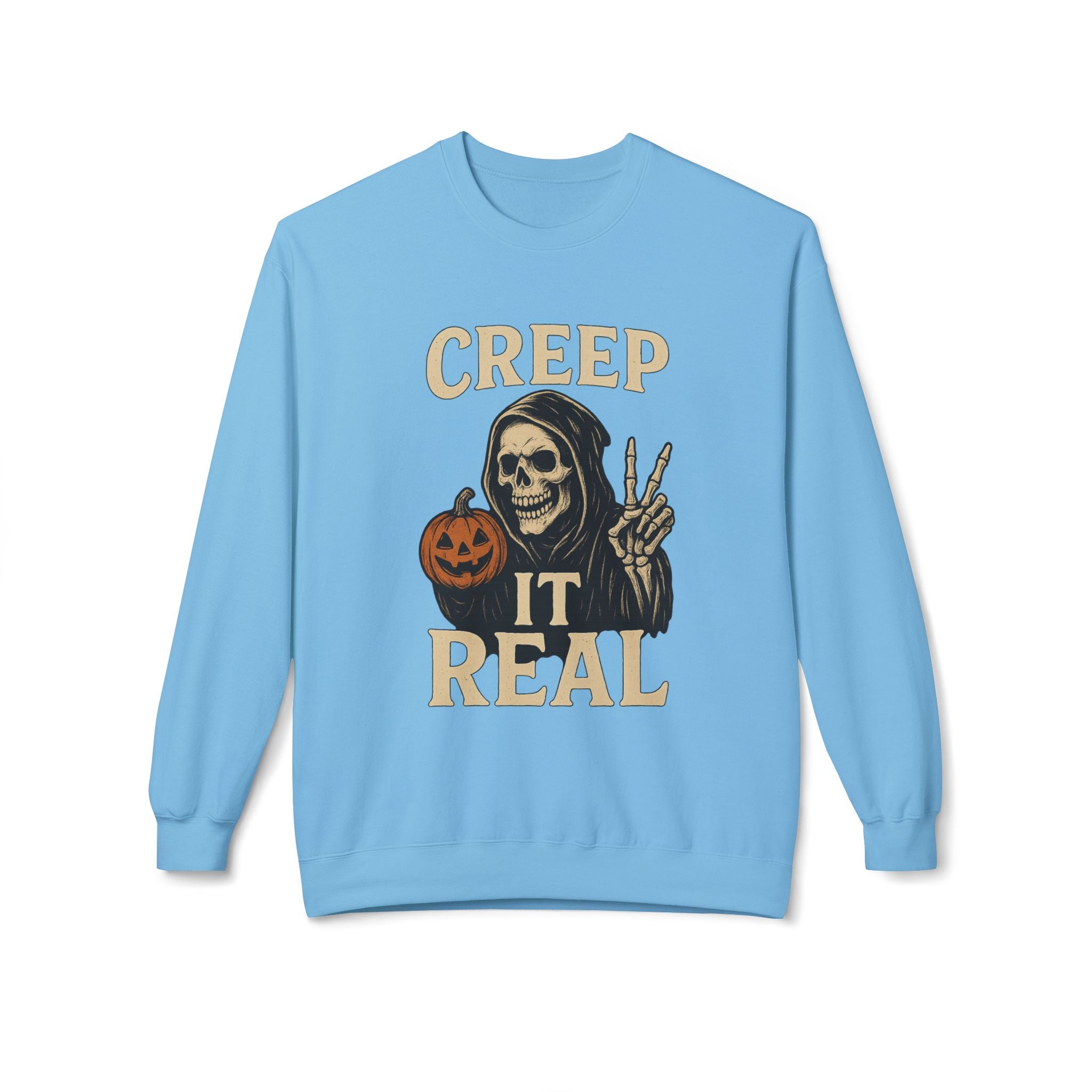 Creep It Real 1 - Crewneck Unisex Sweatshirt - Cozy Halloween Apparel