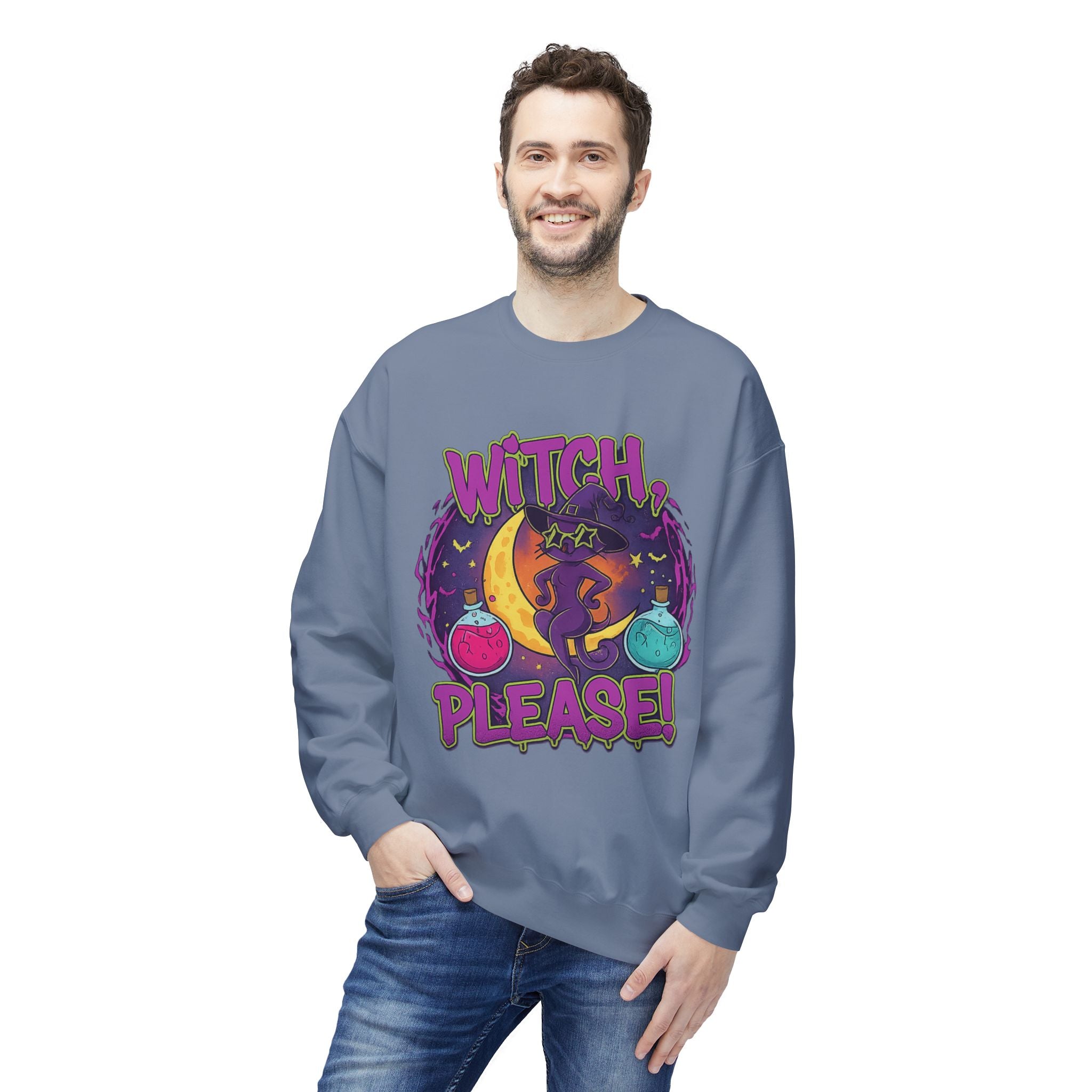 Witch, Please! 3 - Crewneck Unisex Sweatshirt - Cozy Halloween Apparel