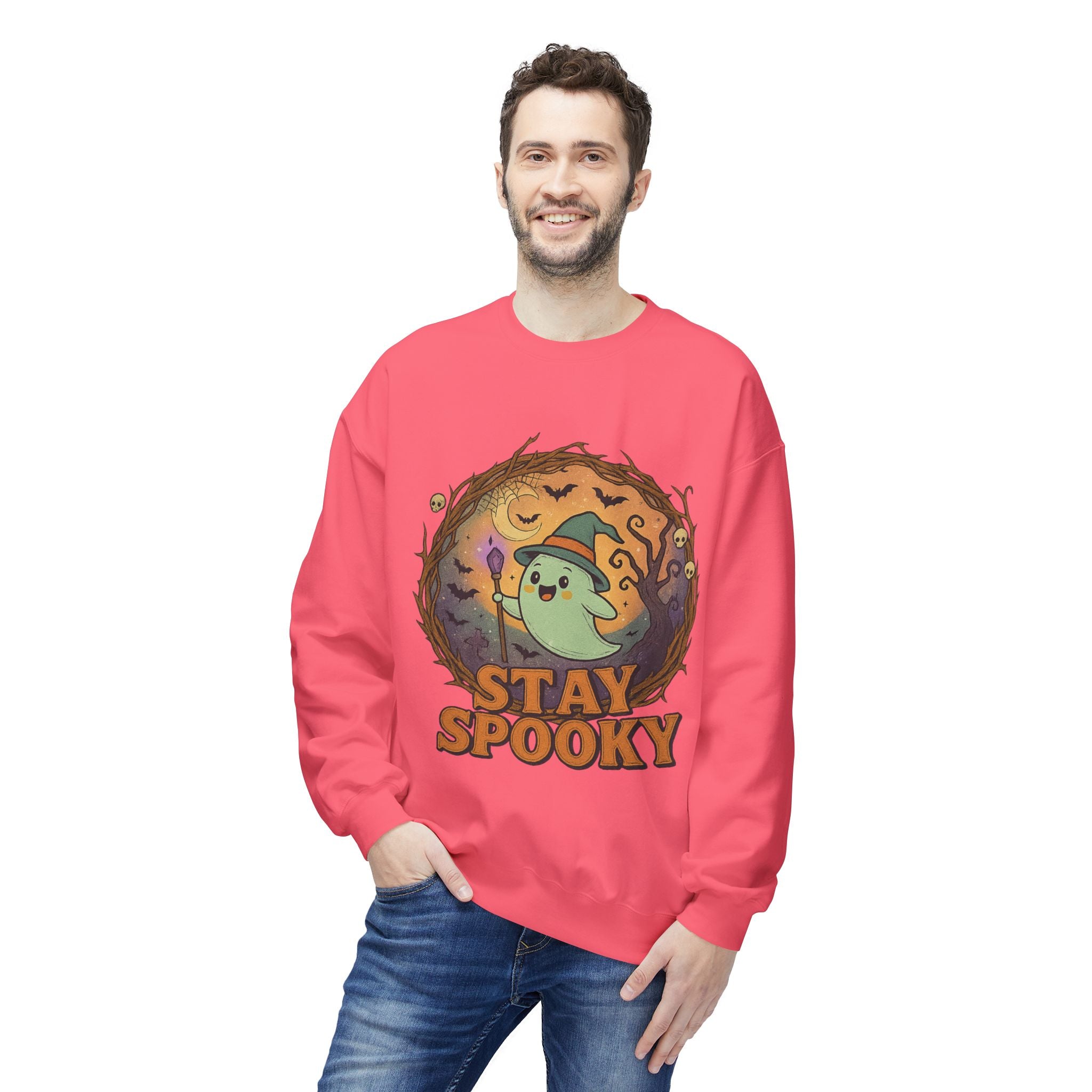 Stay Spooky 2 - Crewneck Unisex Sweatshirt - Cozy Halloween Apparel