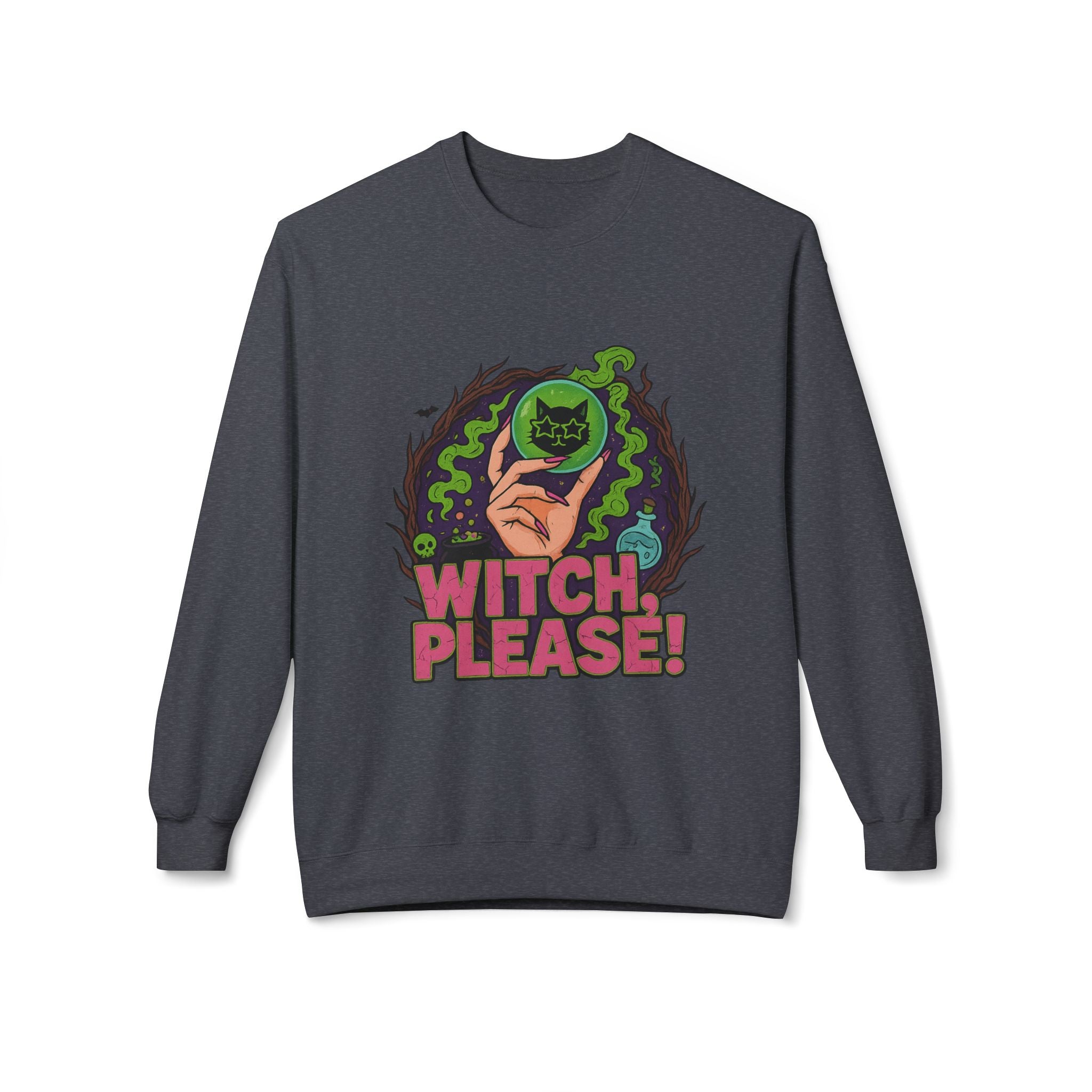 Witch, Please! 2 - Crewneck Unisex Sweatshirt - Cozy Halloween Apparel