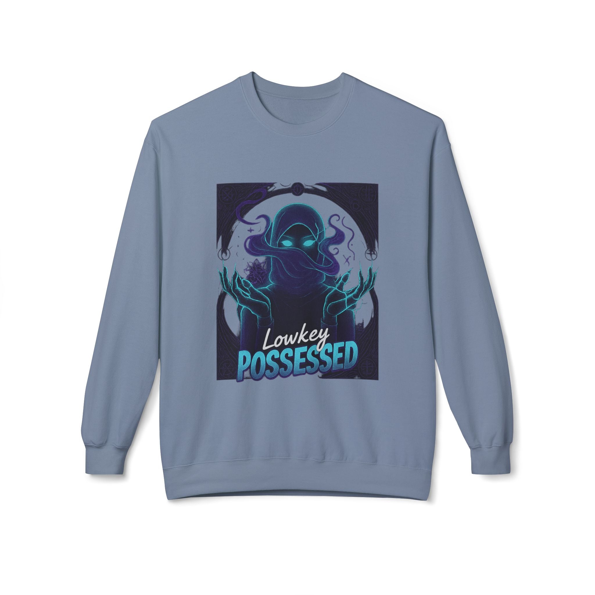 Lowkey Possessed 3 - Crewneck Unisex Sweatshirt - Cozy Halloween Apparel