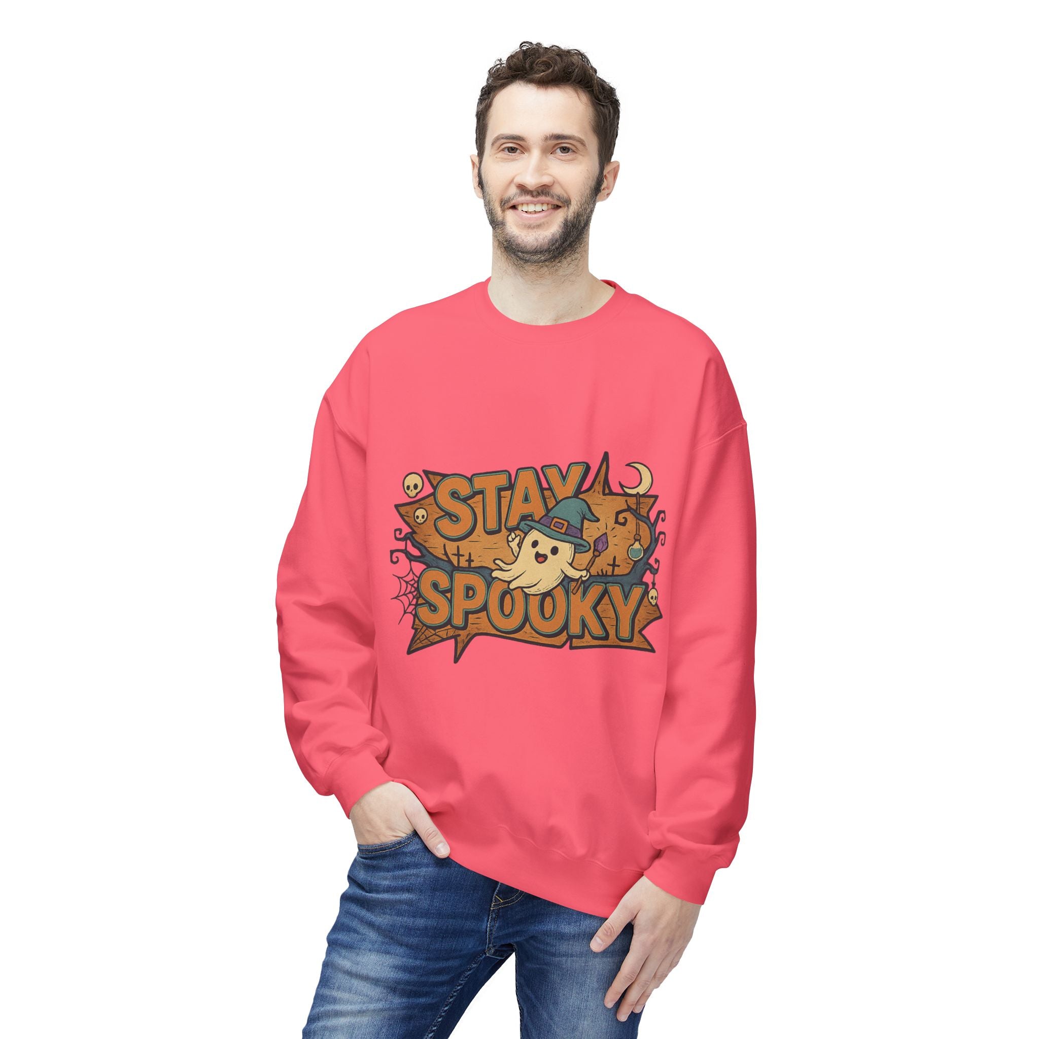 Stay Spooky 1 - Crewneck Unisex Sweatshirt - Cozy Halloween Apparel
