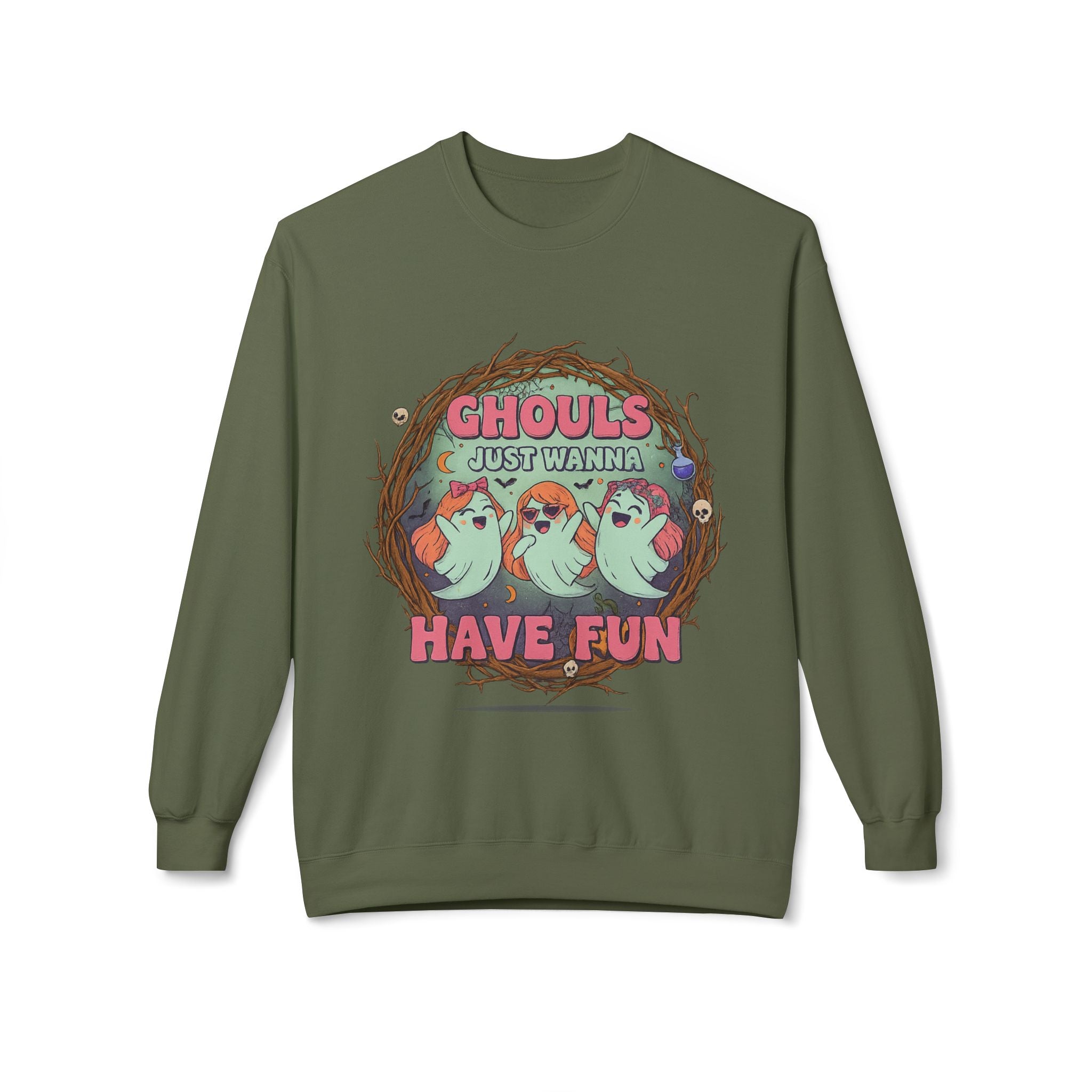 Ghouls Just Wanna Have Fun 1 - Crewneck Unisex Sweatshirt - Cozy Halloween Apparel