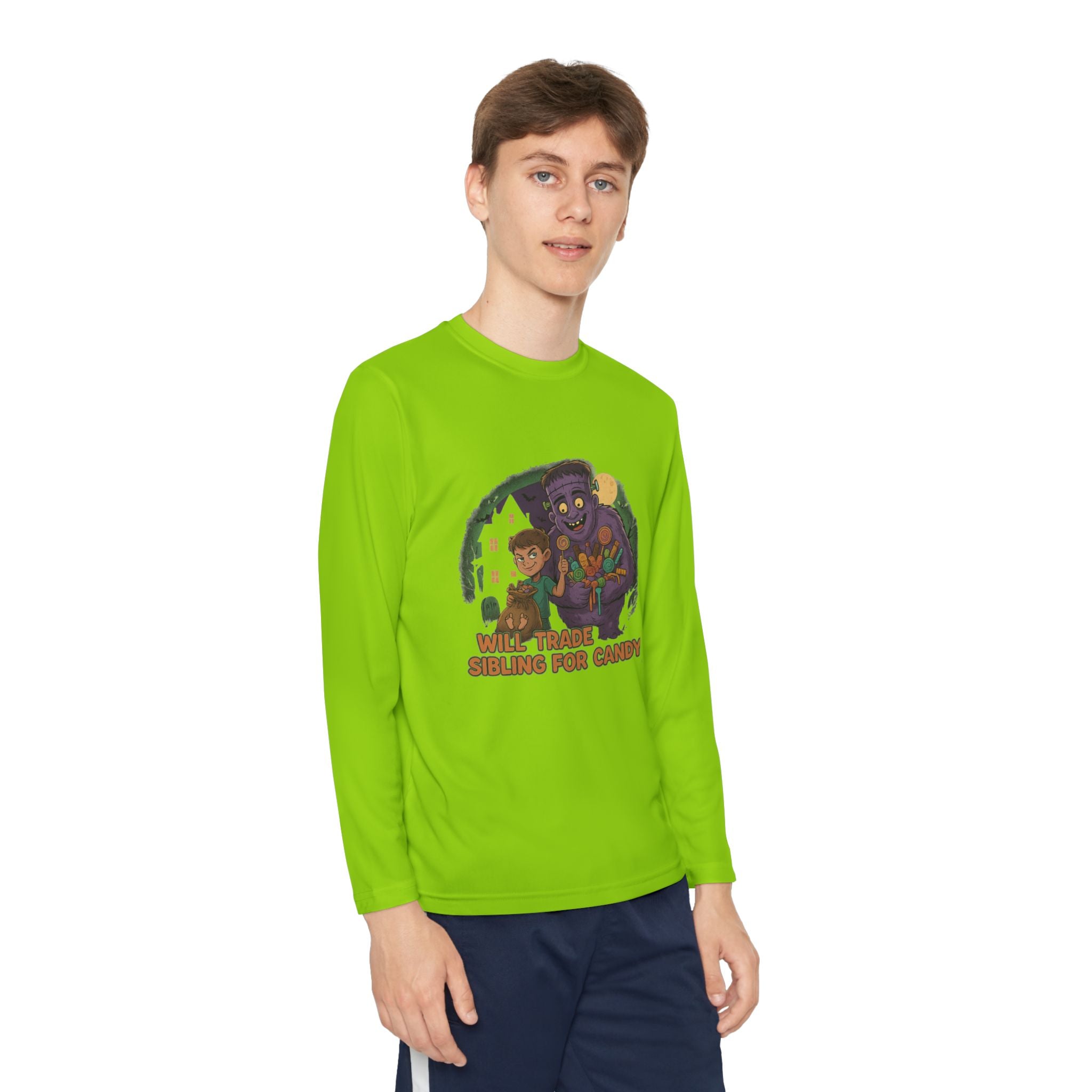 Will Trade Sibling for Candy 1 - Youth Long Sleeve Competitor Tee