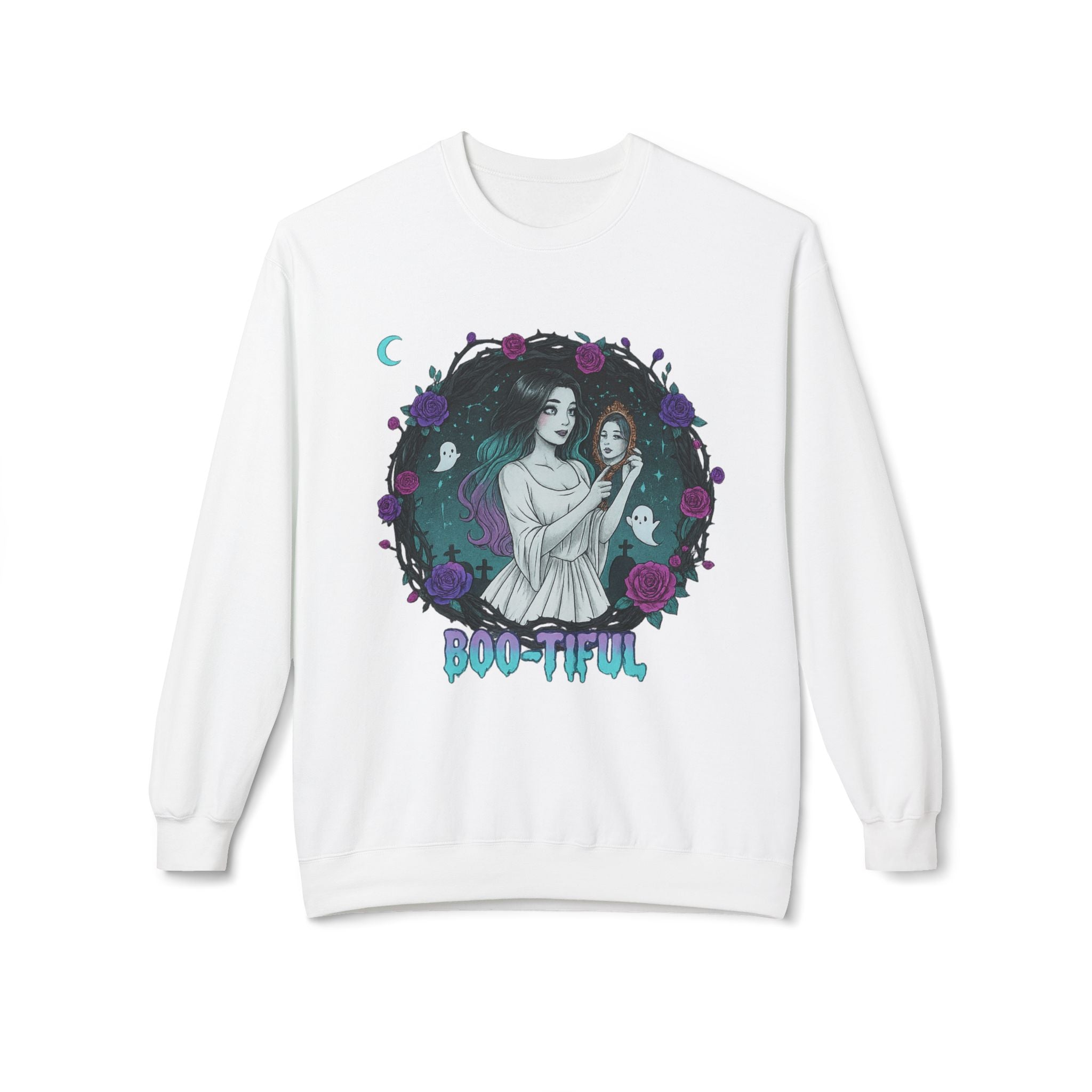 Boo-tiful 4.1 - Gothic Witch Crewneck Unisex Sweatshirt - Cozy Halloween Apparel