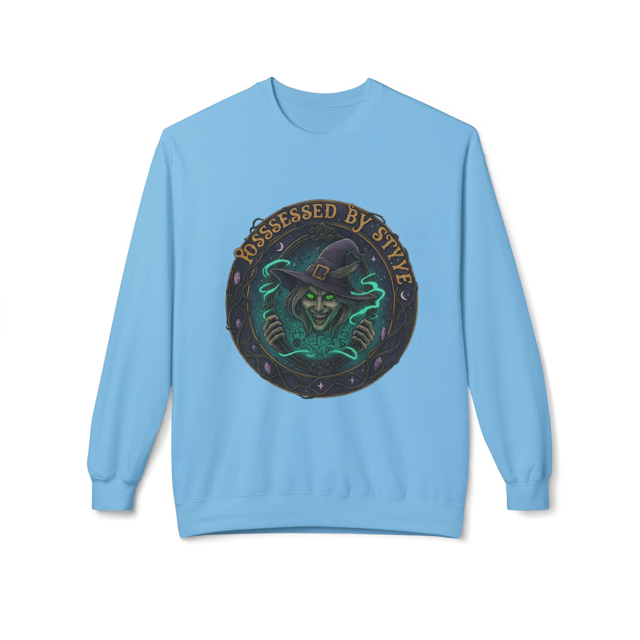 Possessed by Style 3 - Crewneck Unisex Sweatshirt - Cozy Halloween Apparel