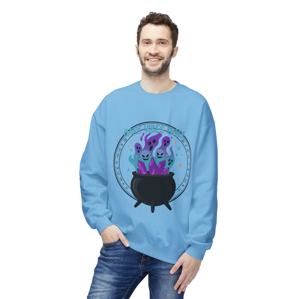 Dark Vibes Only 3.2 - Crewneck Unisex Sweatshirt - Cozy Halloween Apparel