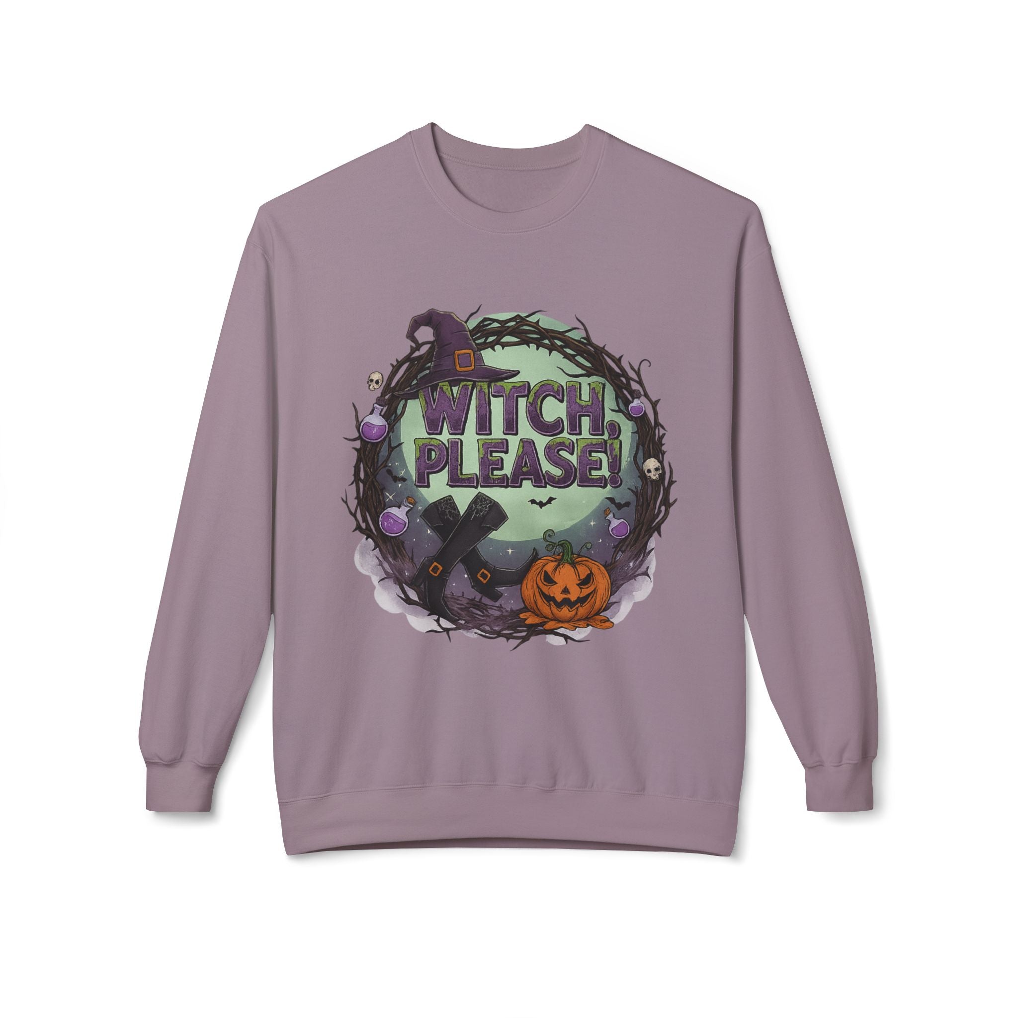 Witch, Please! 1 - Crewneck Unisex Sweatshirt - Cozy Halloween Apparel