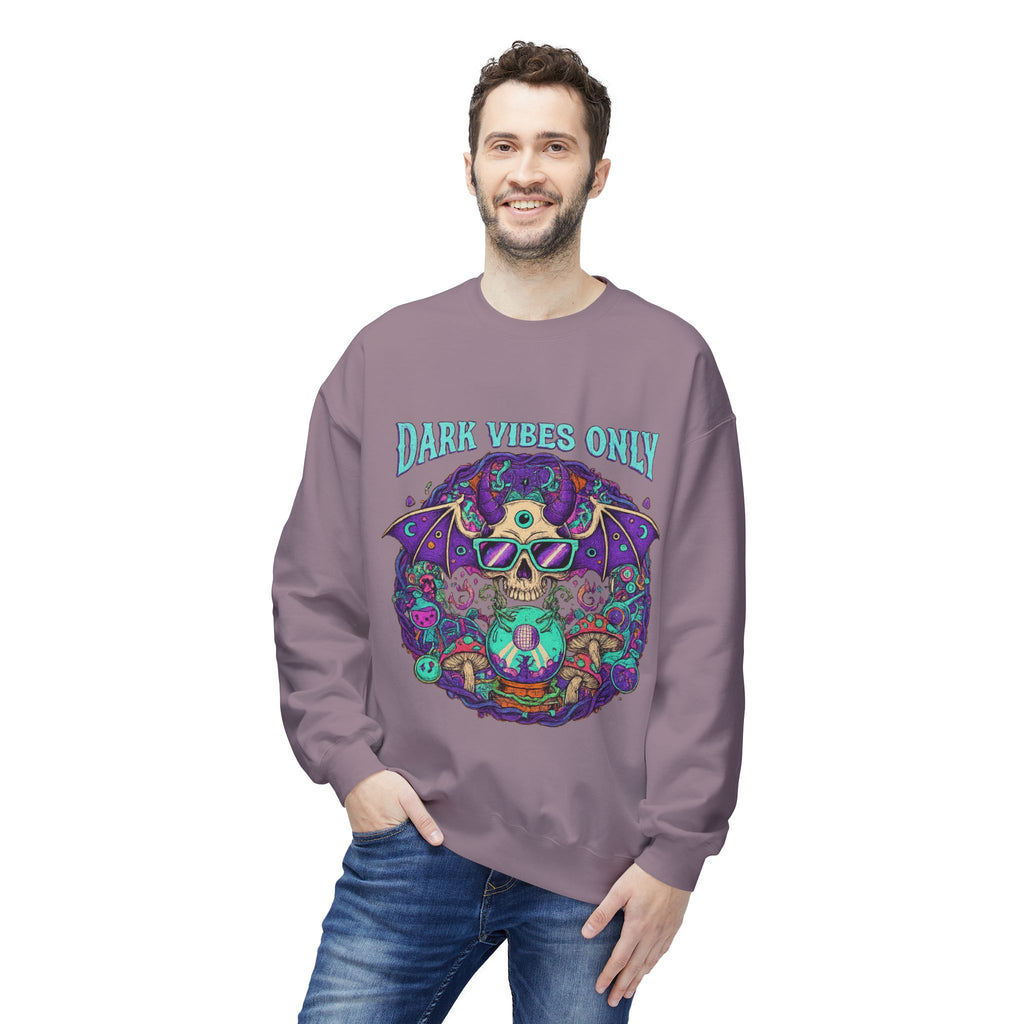 Dark Vibes Only 2 - Crewneck Unisex Sweatshirt - Cozy Halloween Apparel
