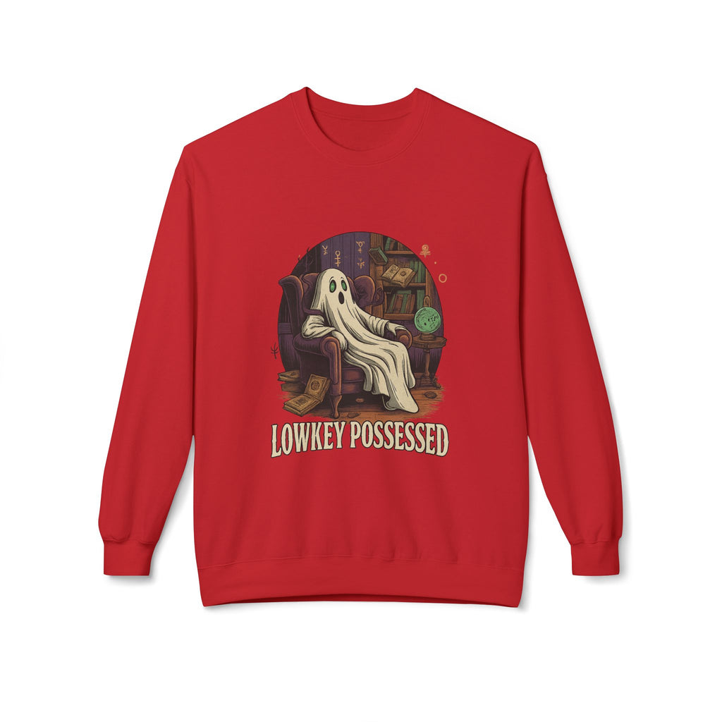 Lowkey Possessed 1 - Crewneck Unisex Sweatshirt - Cozy Halloween Apparel