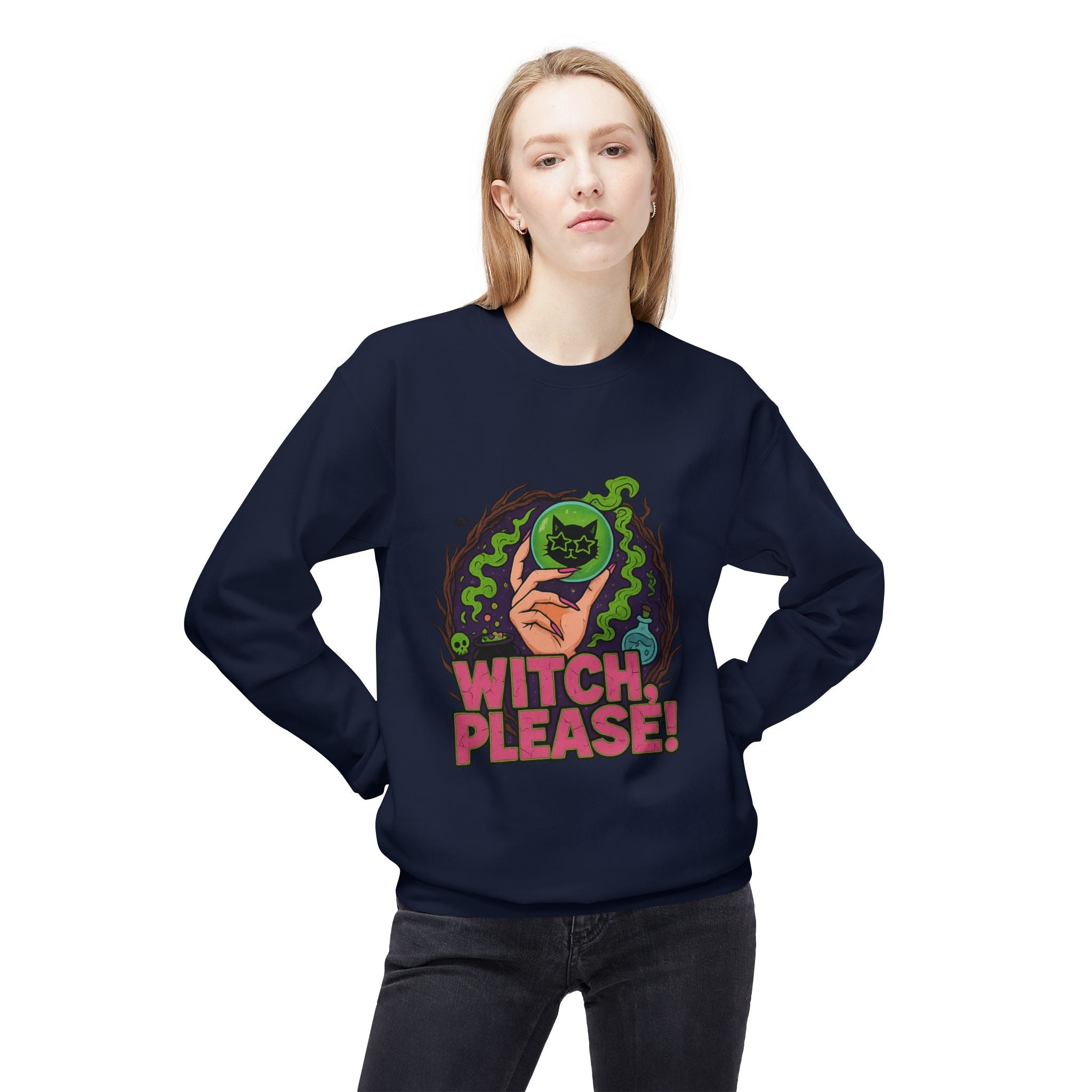 Witch, Please! 2 - Crewneck Unisex Sweatshirt - Cozy Halloween Apparel