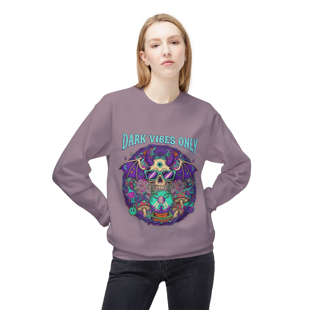 Dark Vibes Only 2 - Crewneck Unisex Sweatshirt - Cozy Halloween Apparel