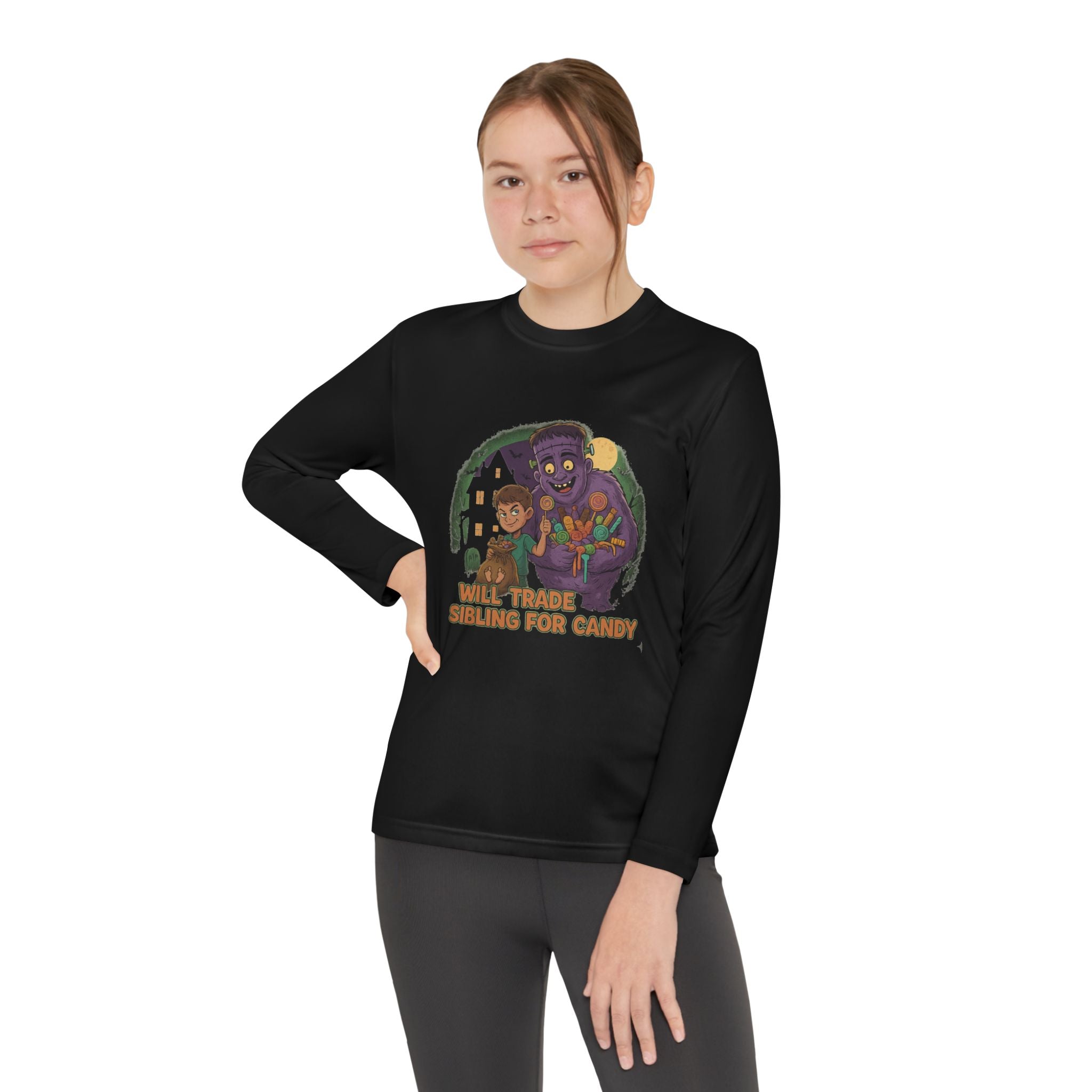 Will Trade Sibling for Candy 1 - Youth Long Sleeve Competitor Tee
