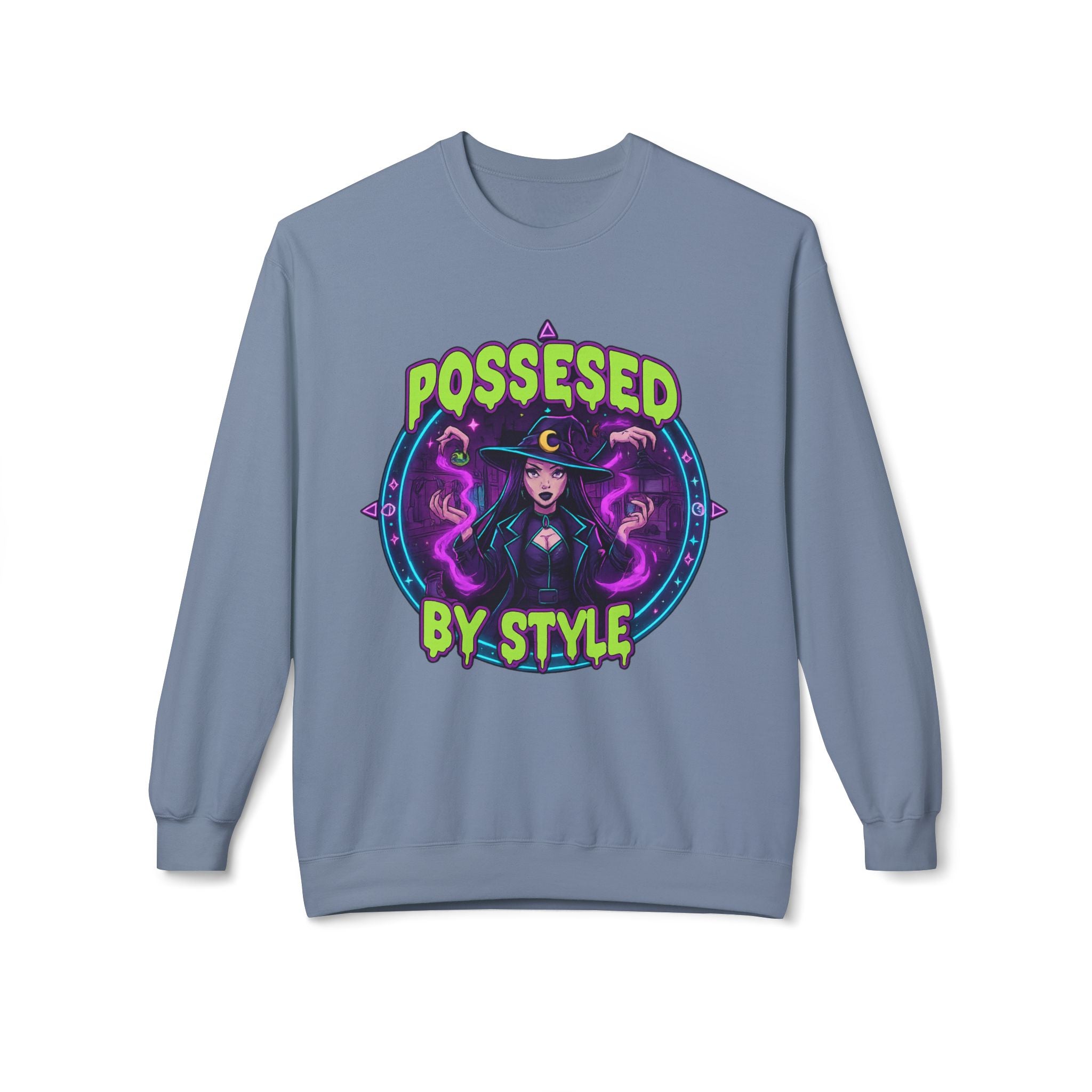 Possessed by Style 2 - Crewneck Unisex Sweatshirt - Cozy Halloween Apparel