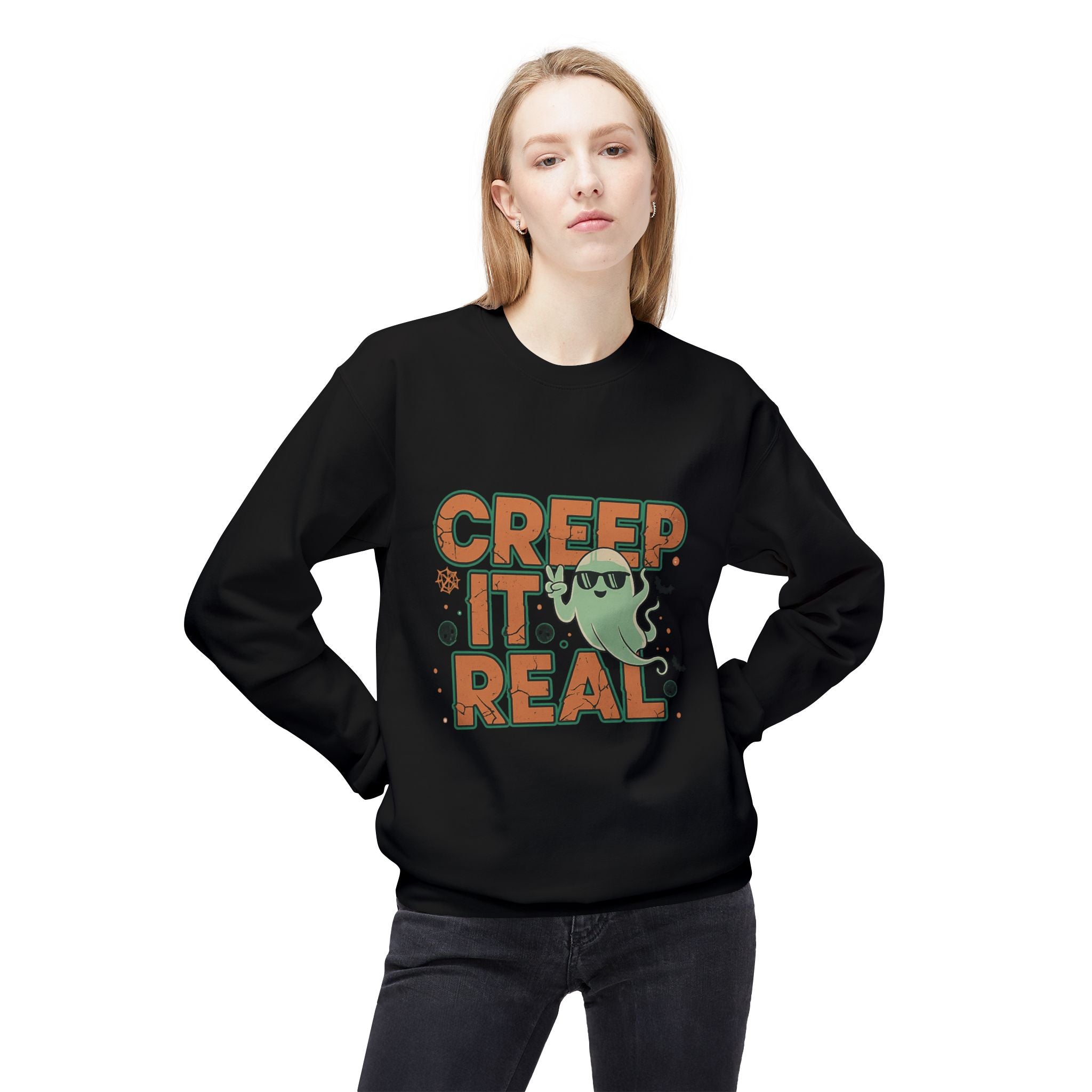 Creep It Real 2 - Crewneck Unisex Sweatshirt - Cozy Halloween Apparel