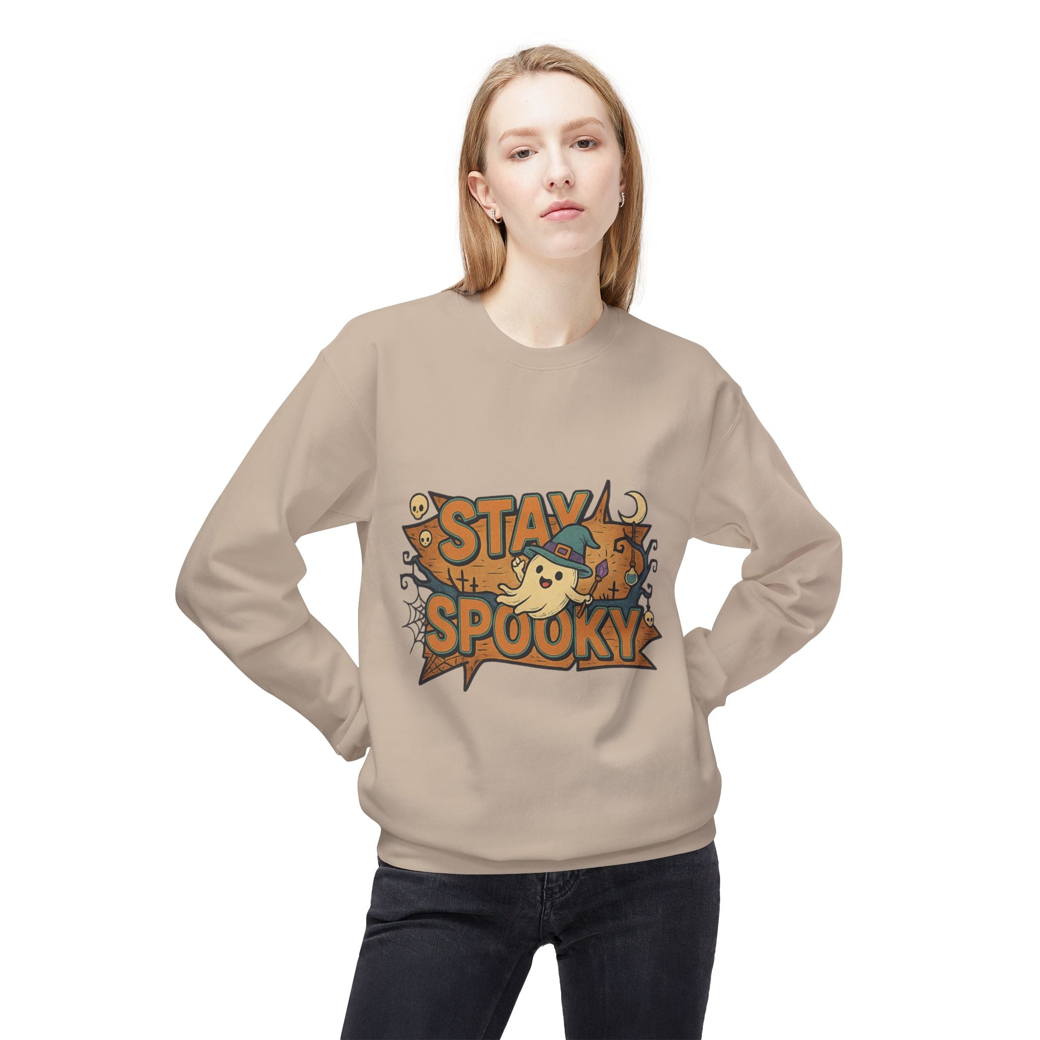 Stay Spooky 1 - Crewneck Unisex Sweatshirt - Cozy Halloween Apparel