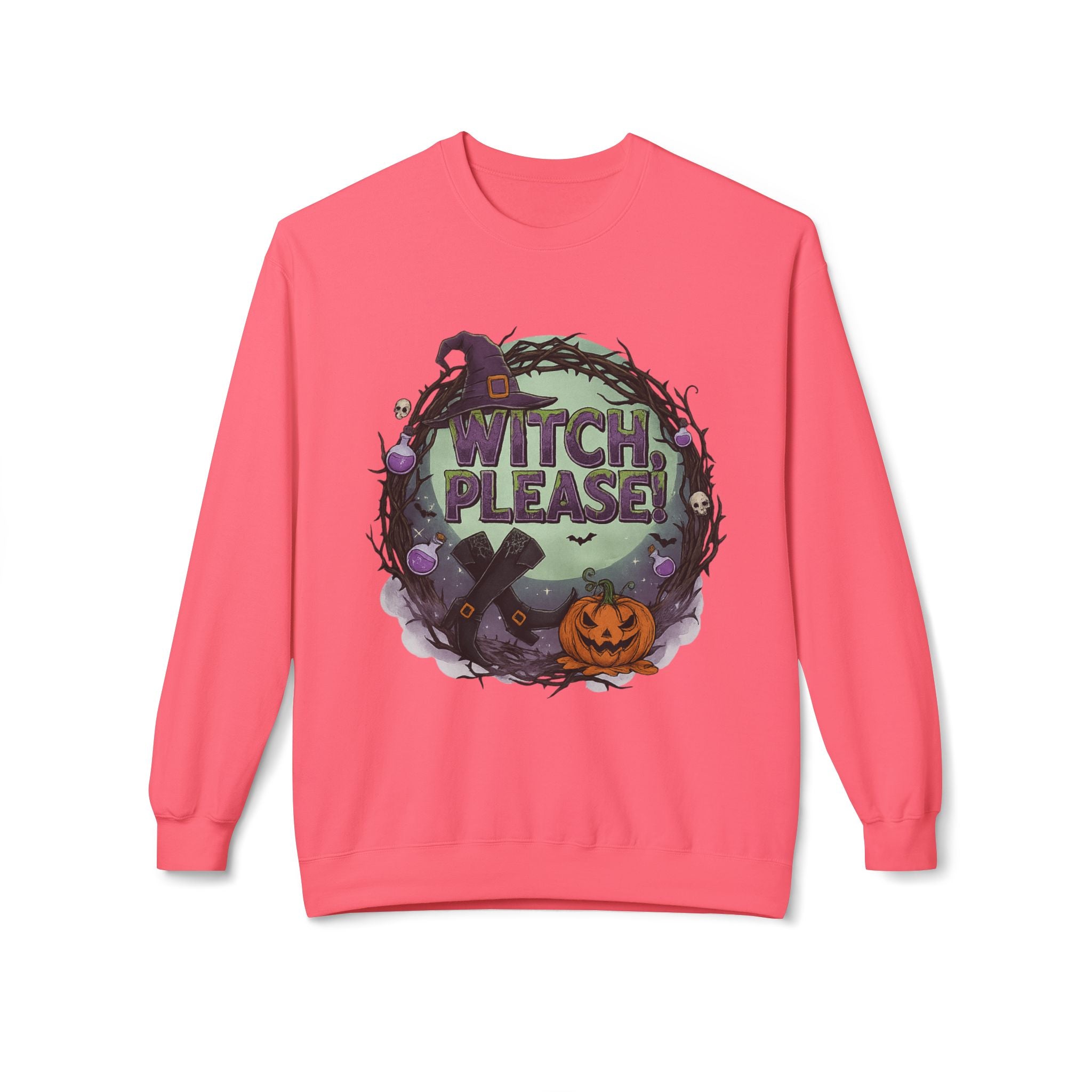 Witch, Please! 1 - Crewneck Unisex Sweatshirt - Cozy Halloween Apparel
