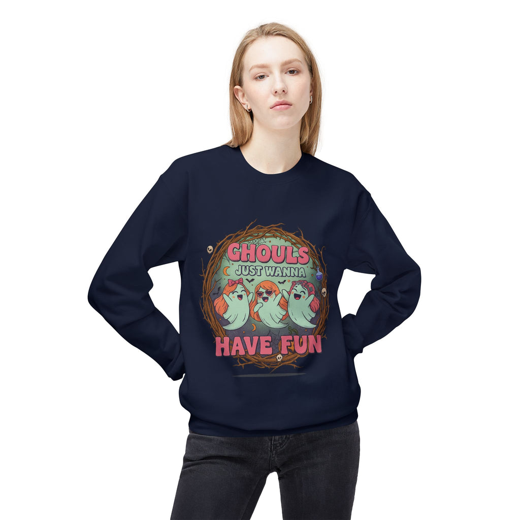 Ghouls Just Wanna Have Fun 1 - Crewneck Unisex Sweatshirt - Cozy Halloween Apparel